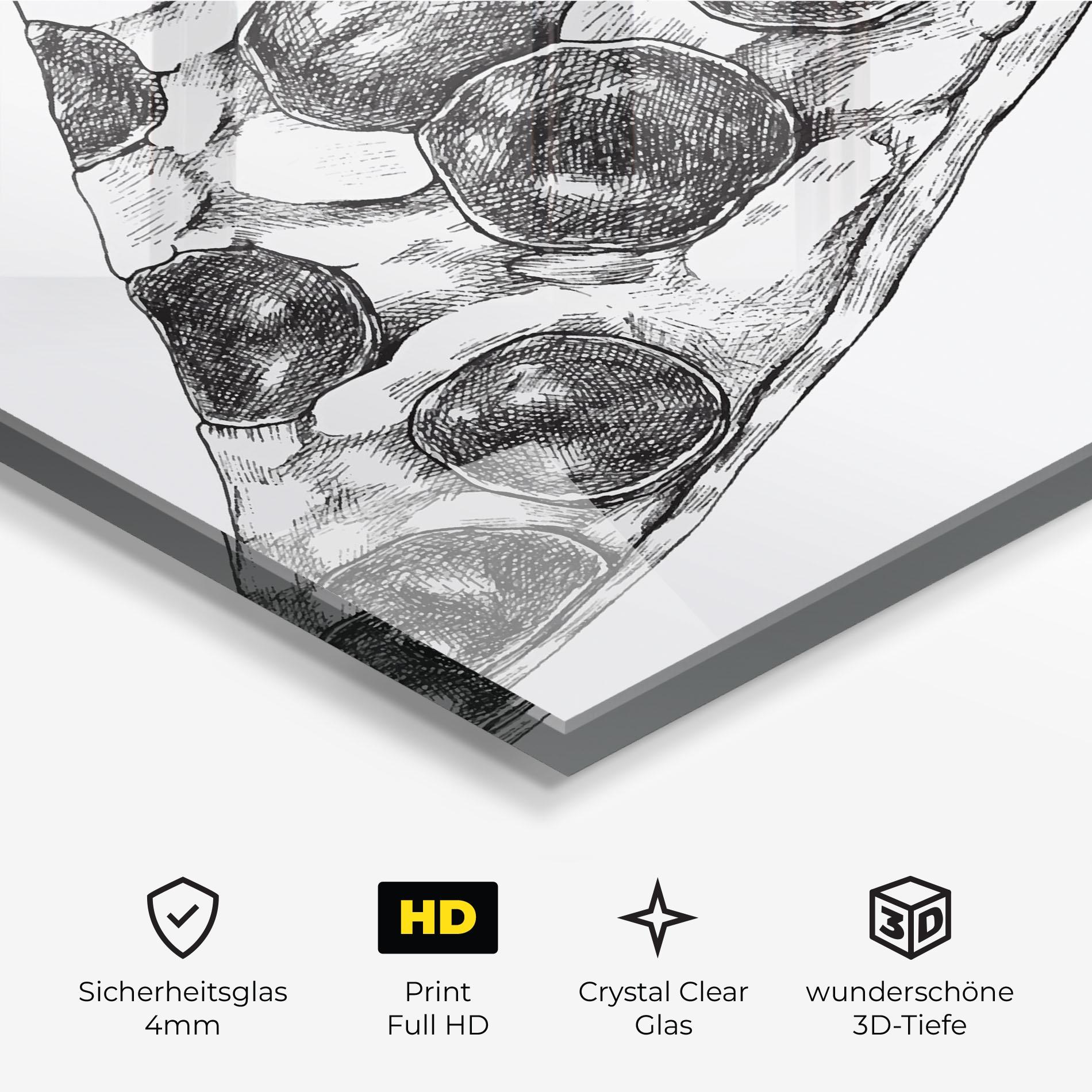 Glasbild Pizza Slice mockup 3