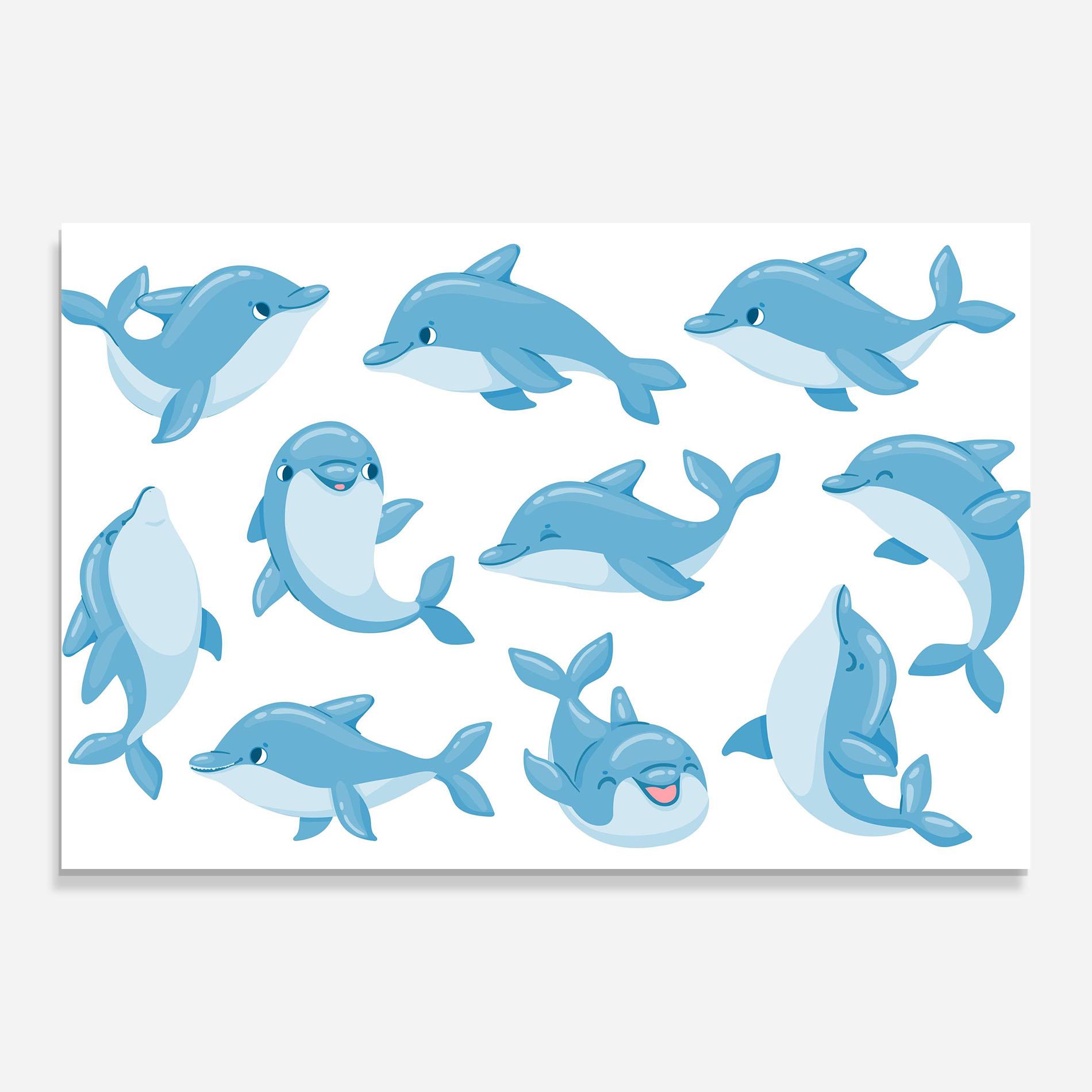 Glasbild Dolphin mockup 0