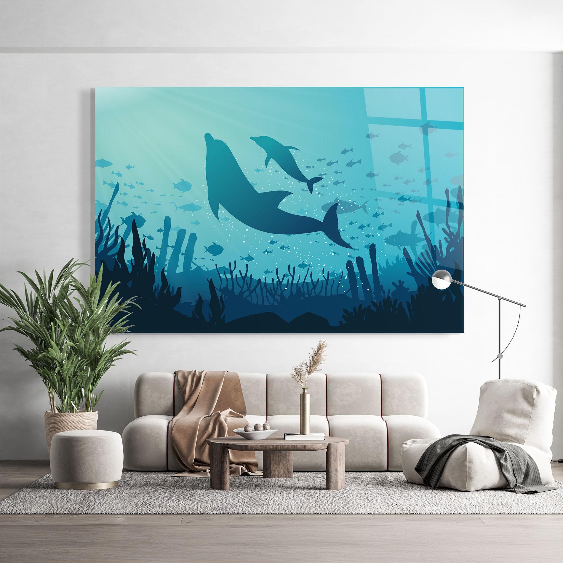 Glasbild Blue Ocean mockup 9