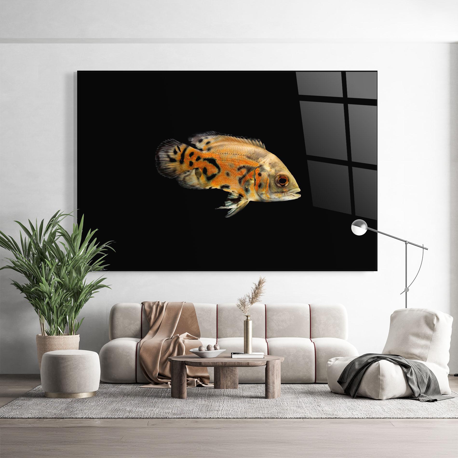 Glasbild Cute Brown Fish mockup 9