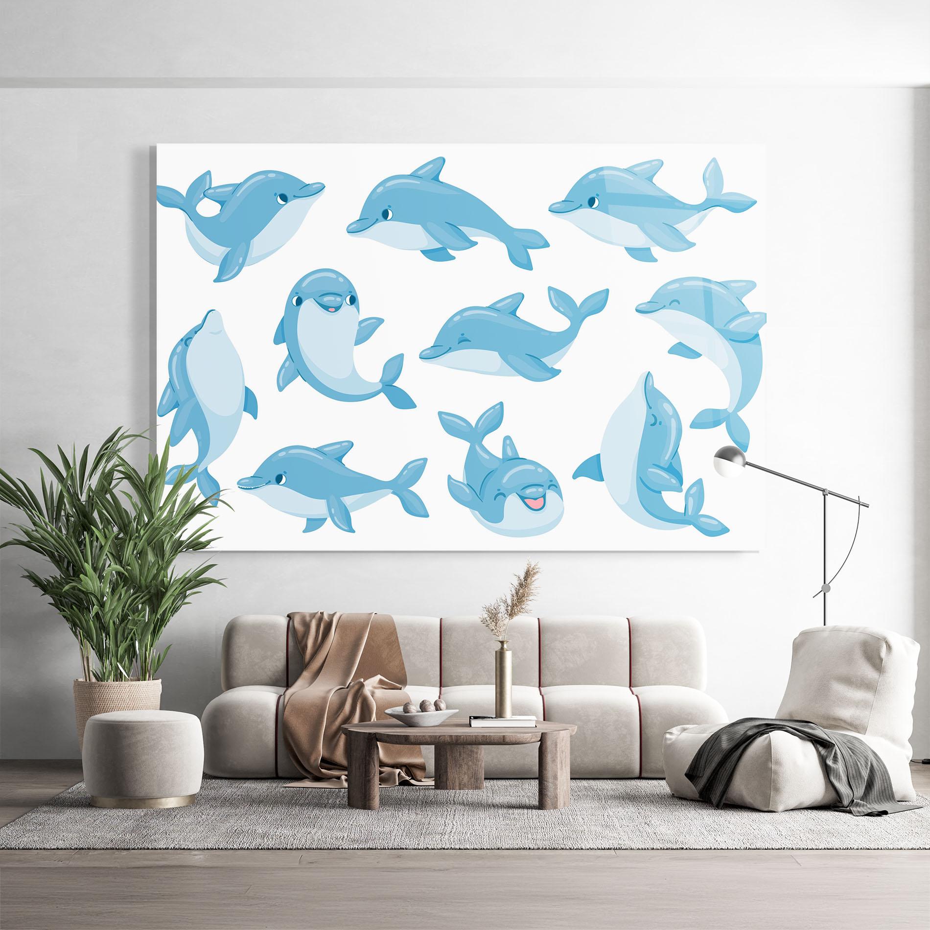 Glasbild Dolphin mockup 9