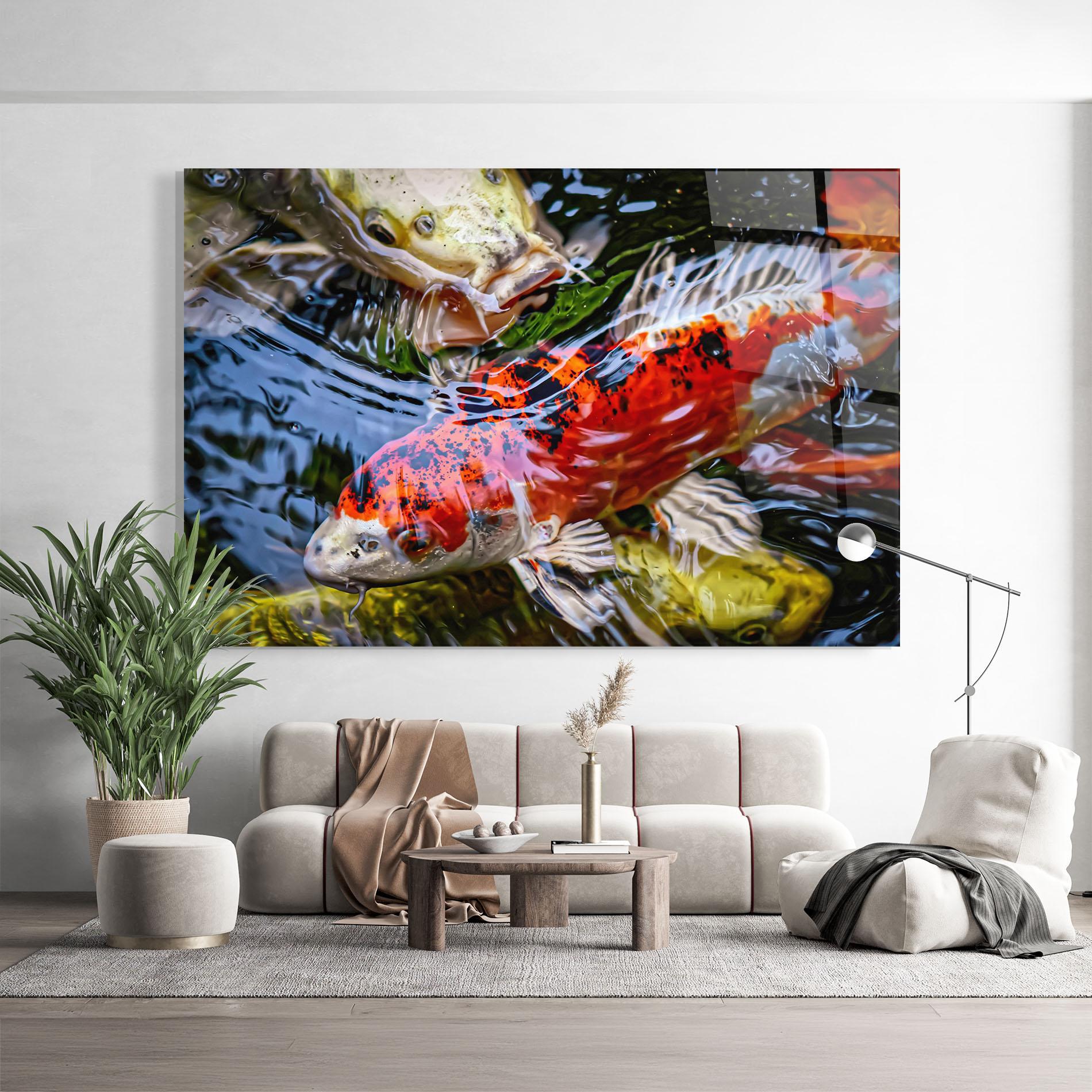 Glasbild Koi mockup 9