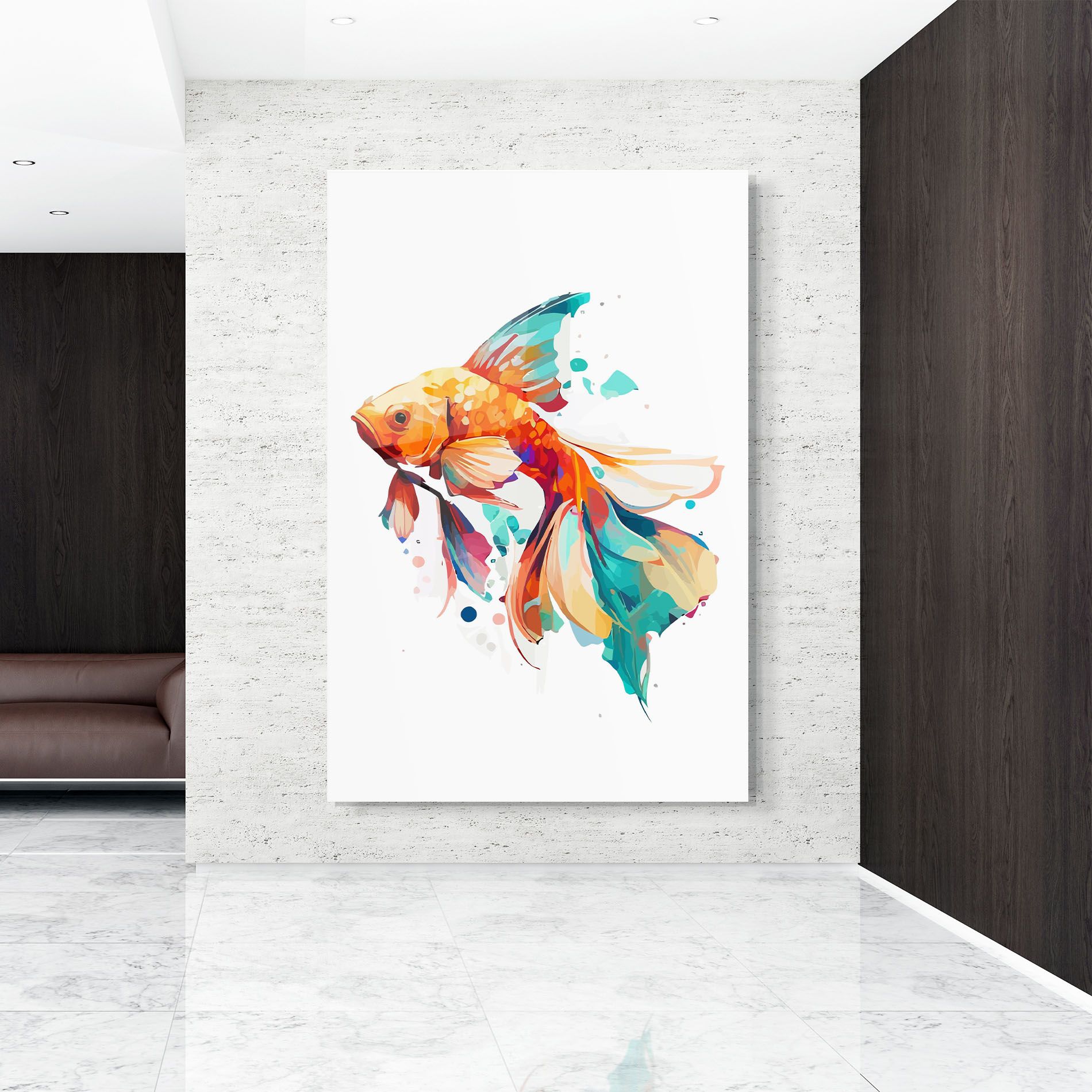 Blue Orange Fish mockup 9