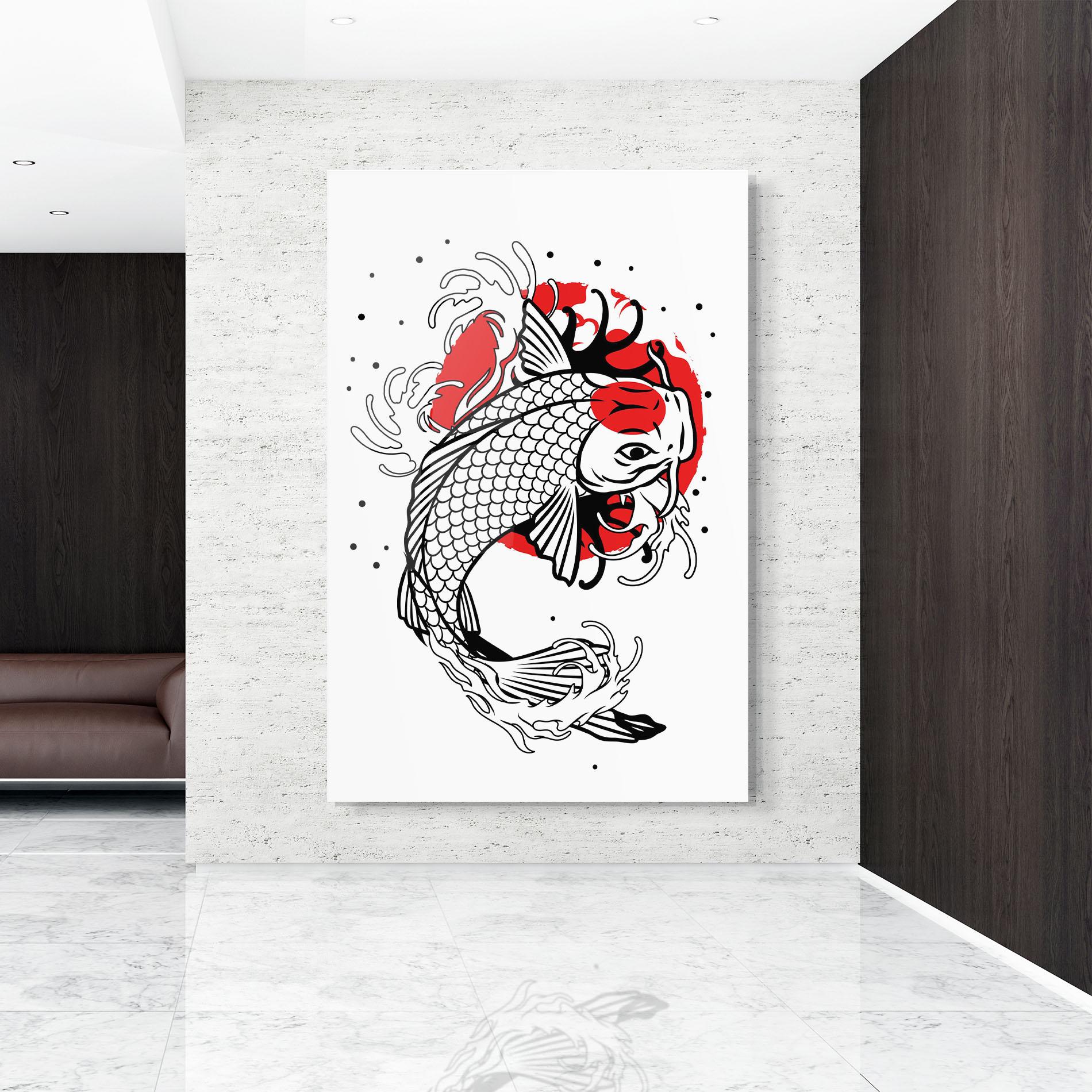 Glasbild Koi Design mockup 9