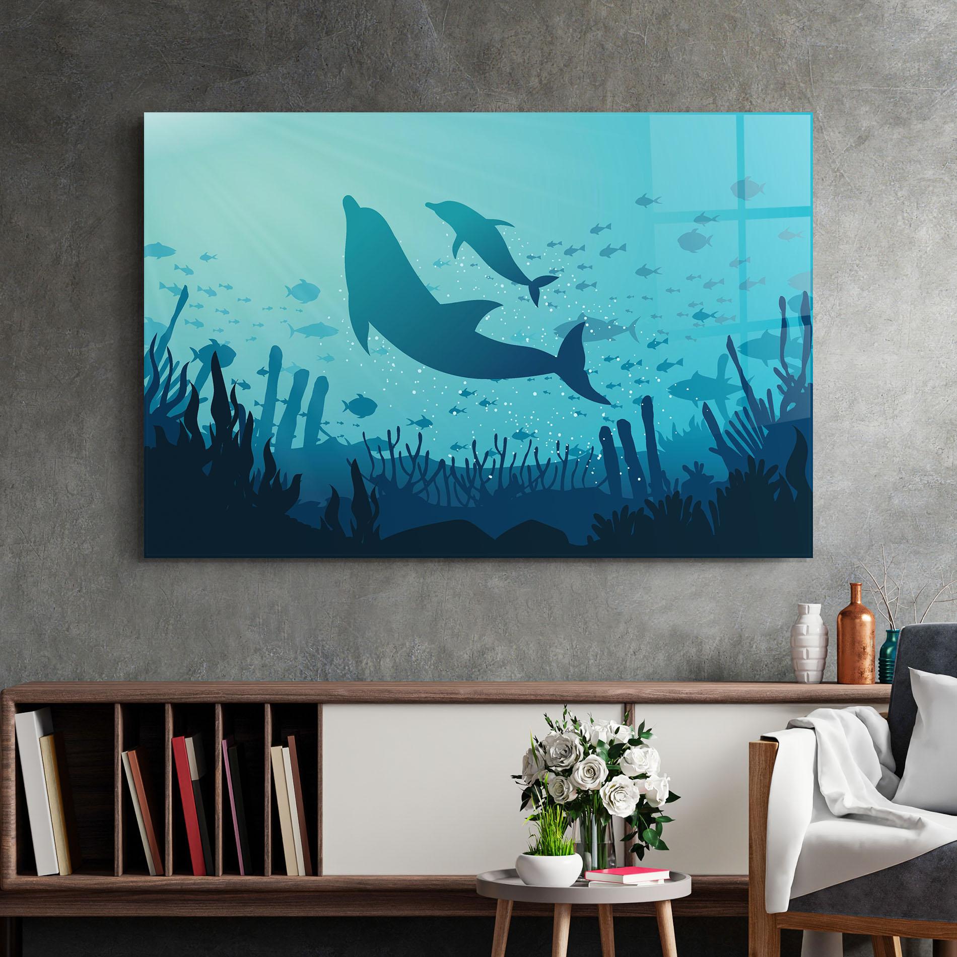 Glasbild Blue Ocean mockup 2