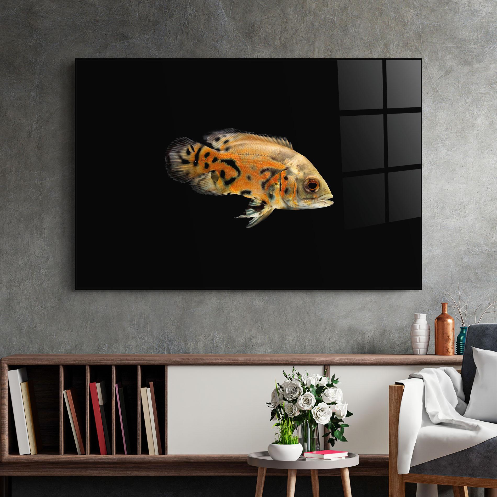 Glasbild Cute Brown Fish mockup 2