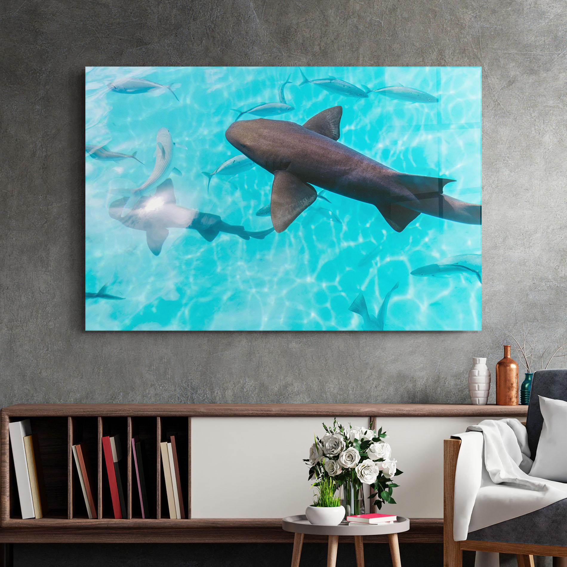 Glasbild Cute Shark mockup 2