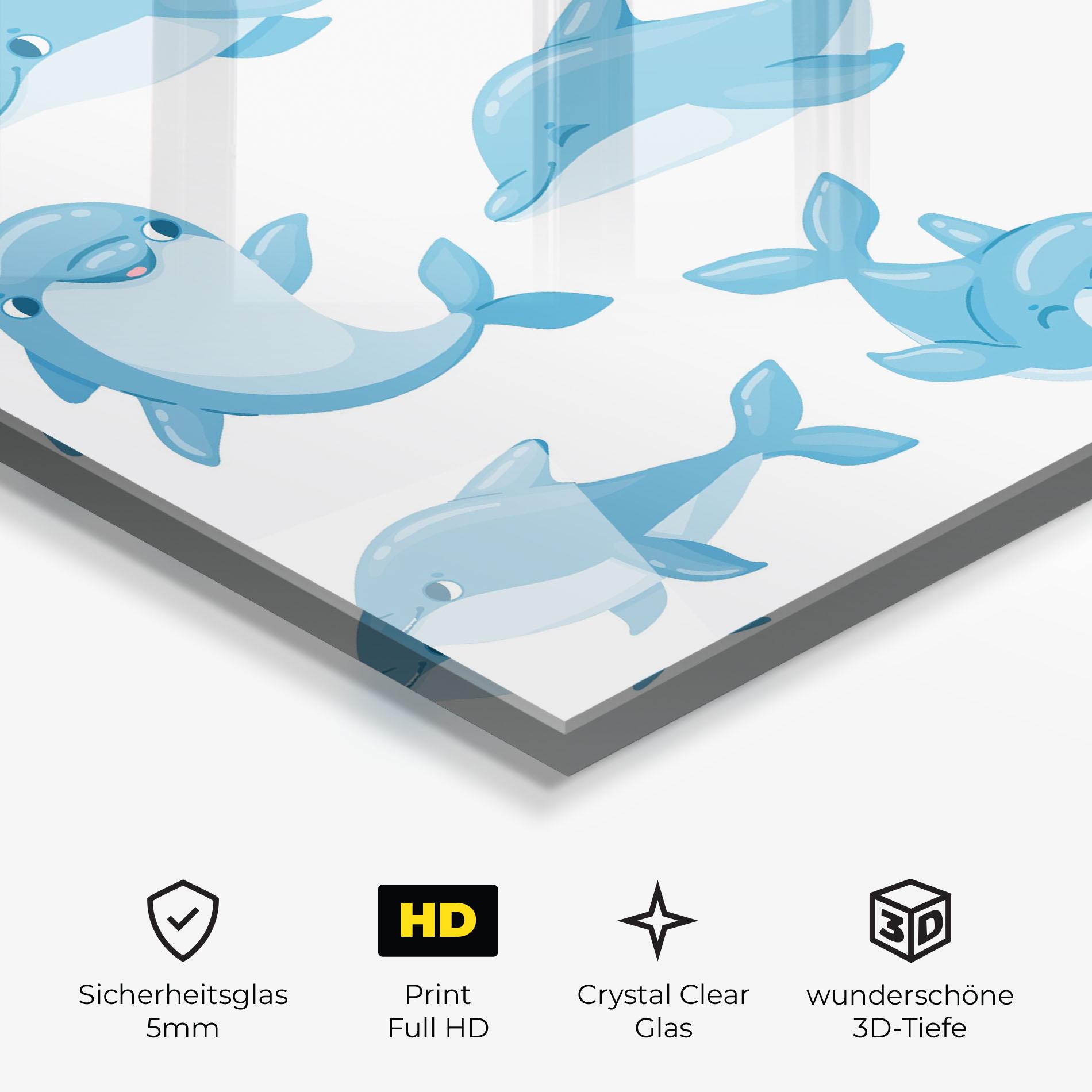 Glasbild Dolphin mockup 3