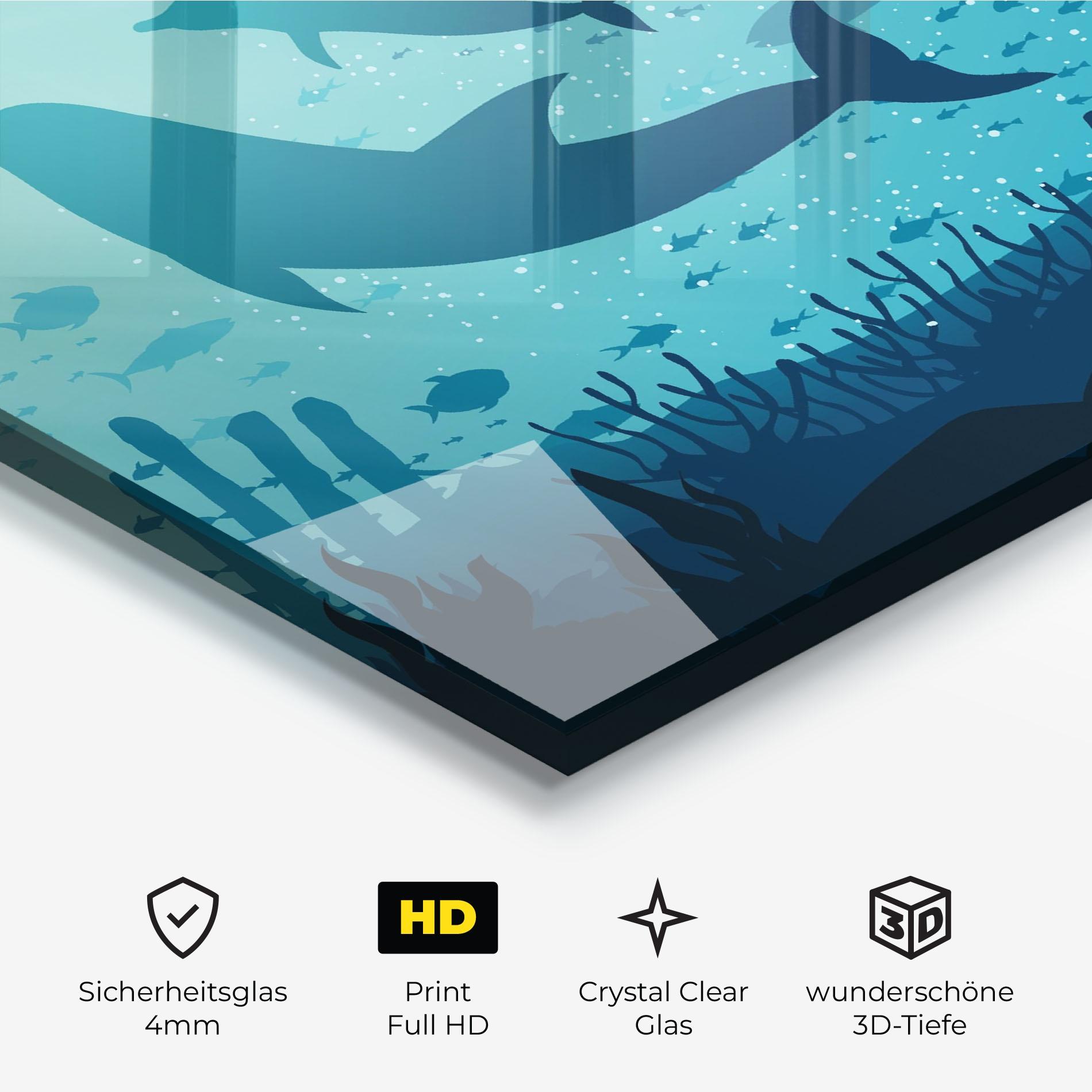 Glasbild Blue Ocean mockup 3