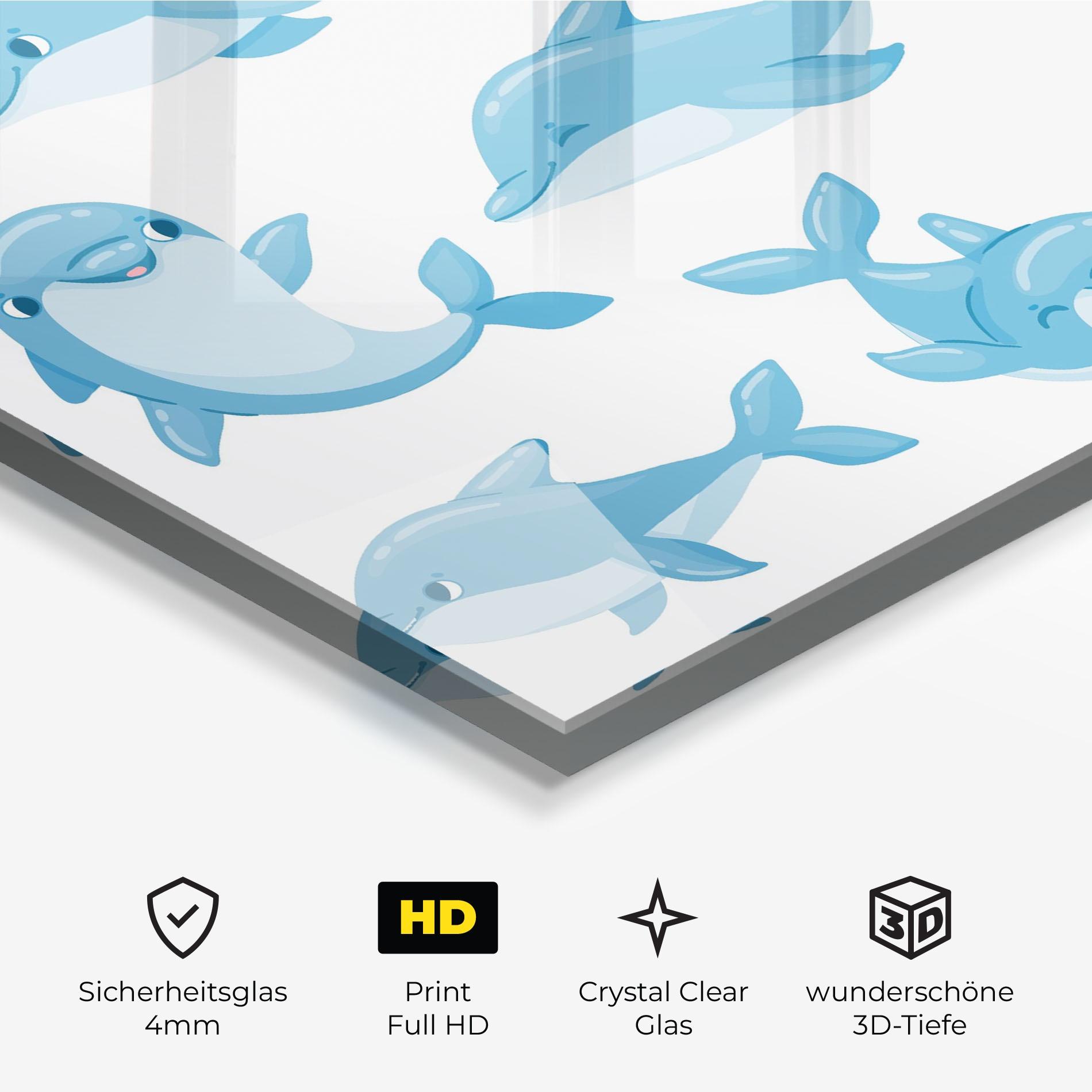 Glasbild Dolphin mockup 3