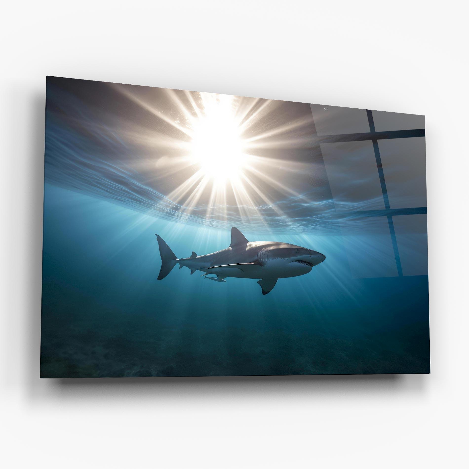 Glasbild Big Shark mockup 6