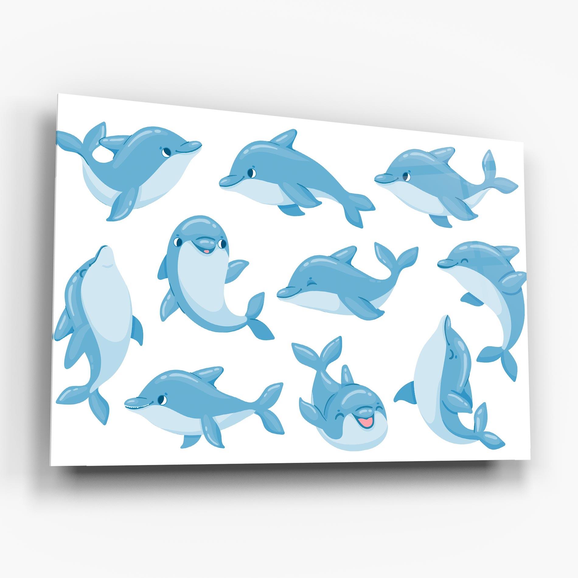 Glasbild Dolphin mockup 6