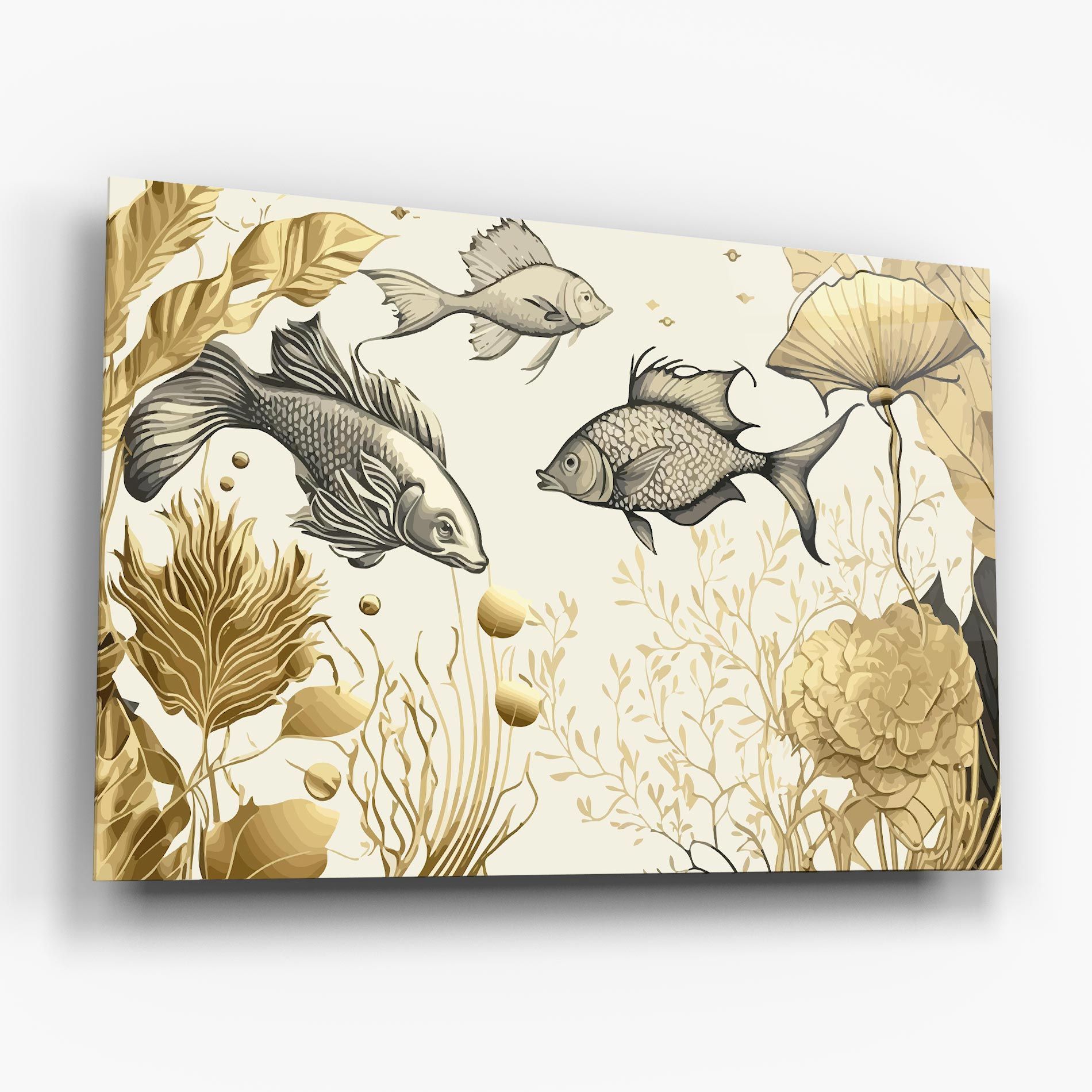 Grey Gold Fish mockup 6
