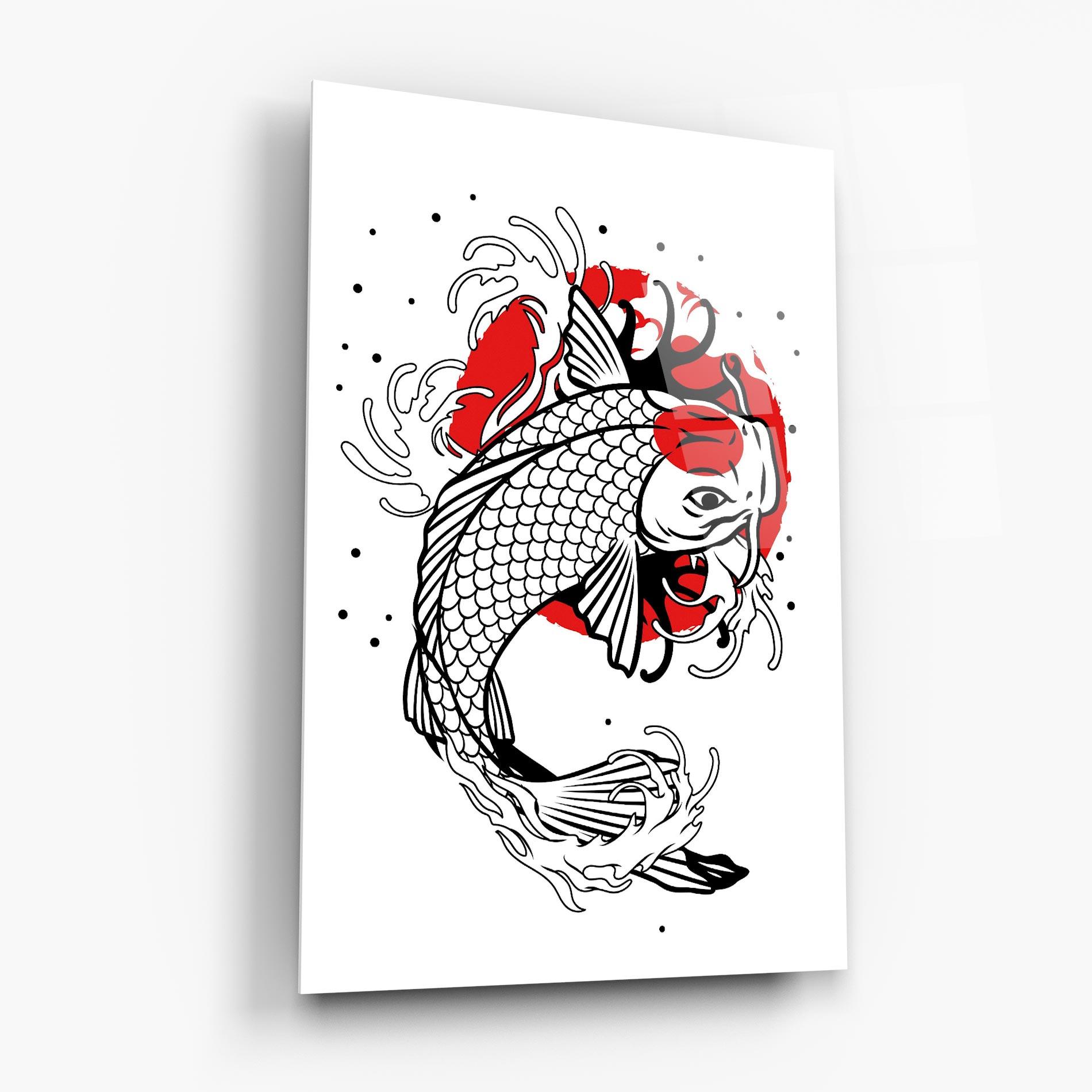 Glasbild Koi Design mockup 6