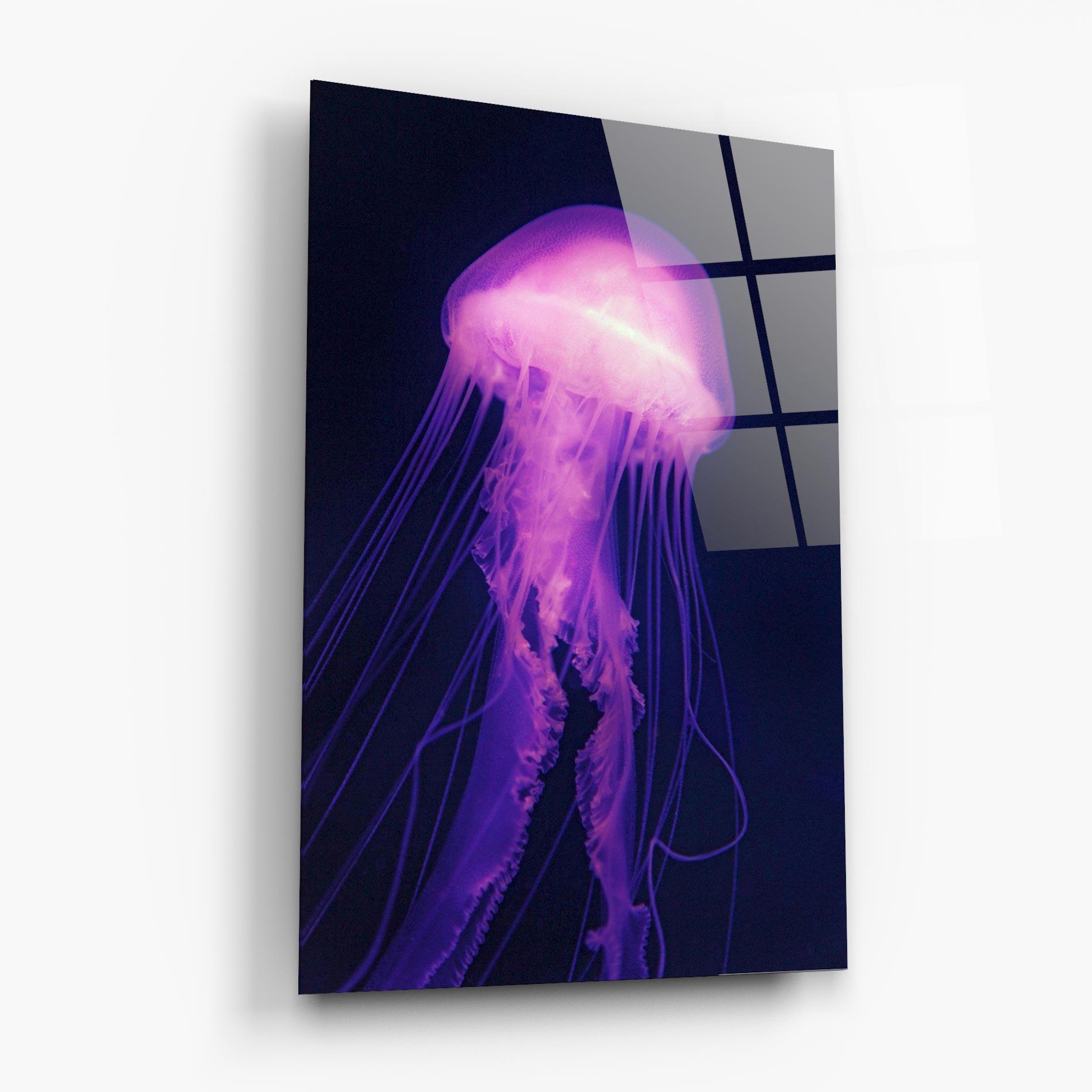 Glasbild Light Purple Jellyfish mockup 6