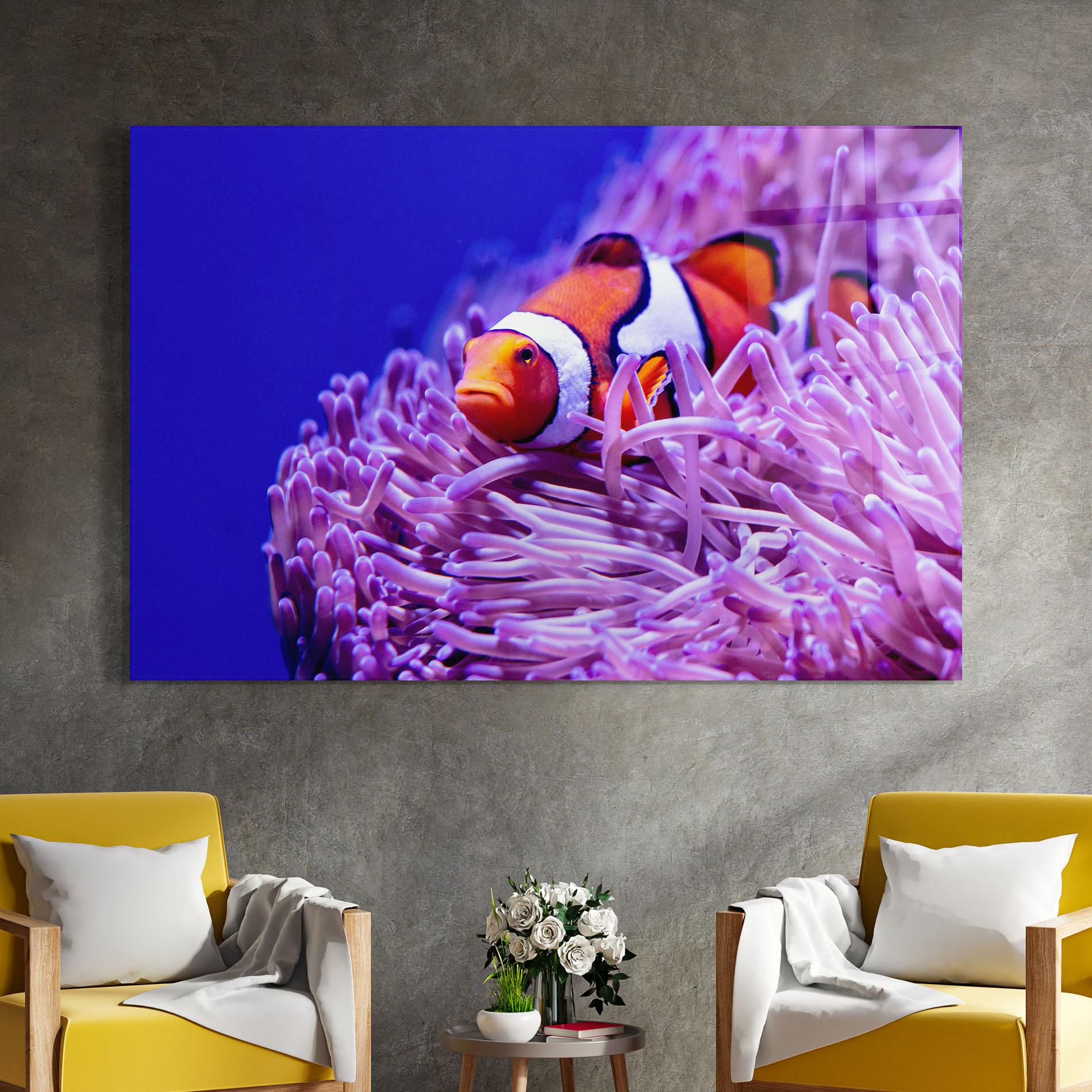 Glasbild Angry Nemo mockup 4