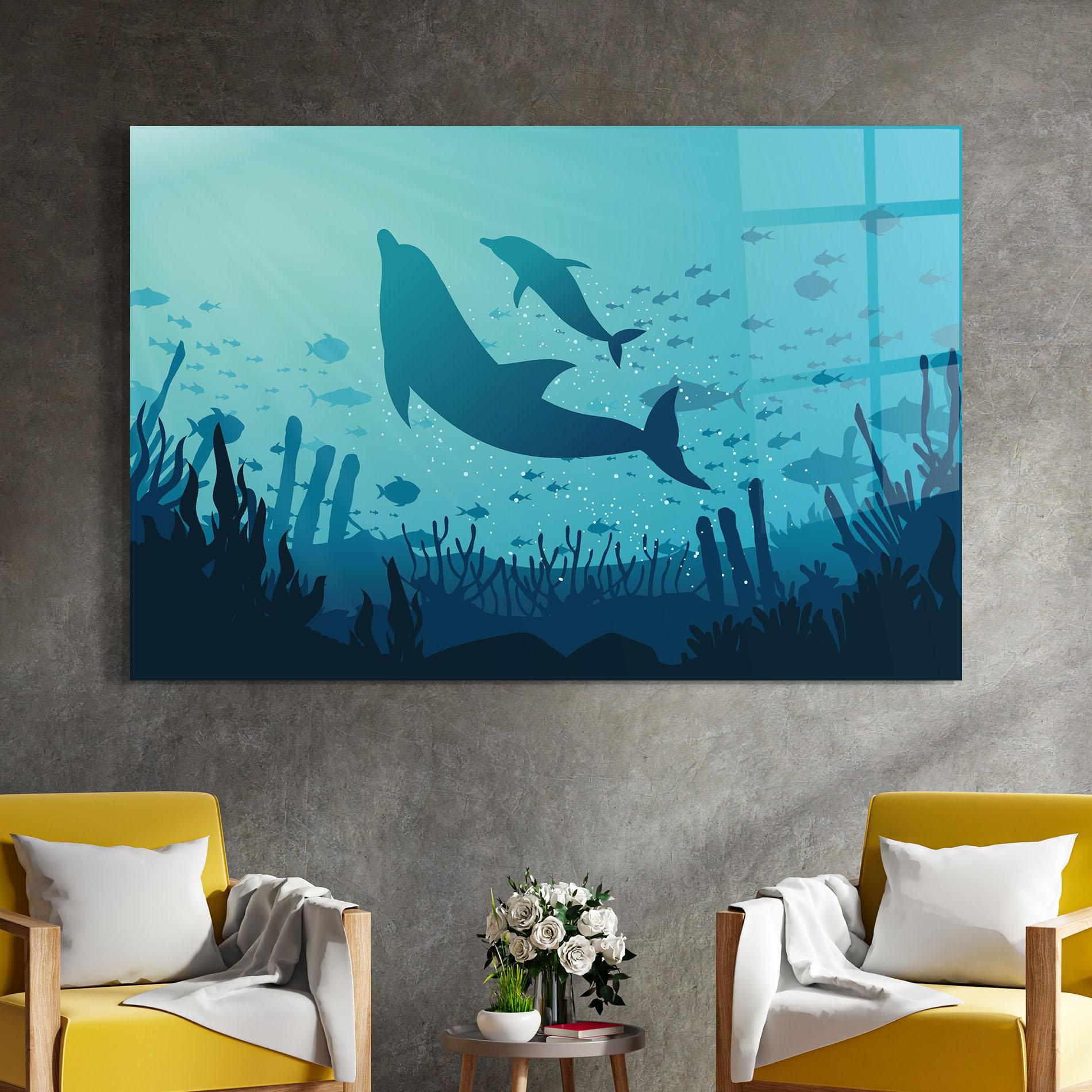 Glasbild Blue Ocean mockup 4