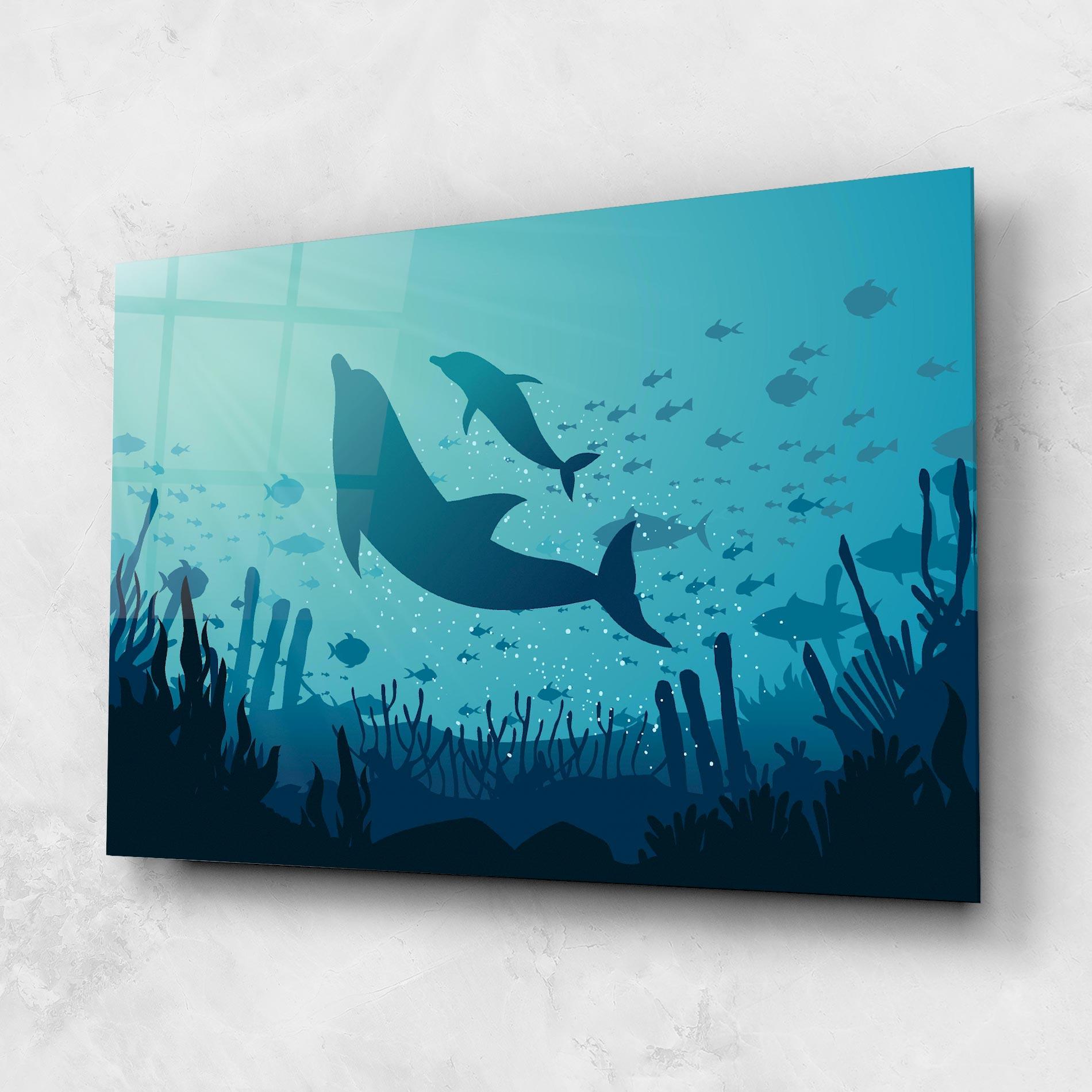 Glasbild Blue Ocean mockup 1