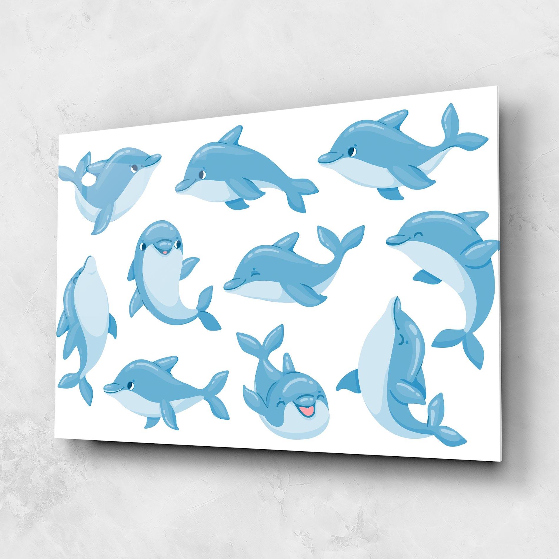 Glasbild Dolphin mockup 1