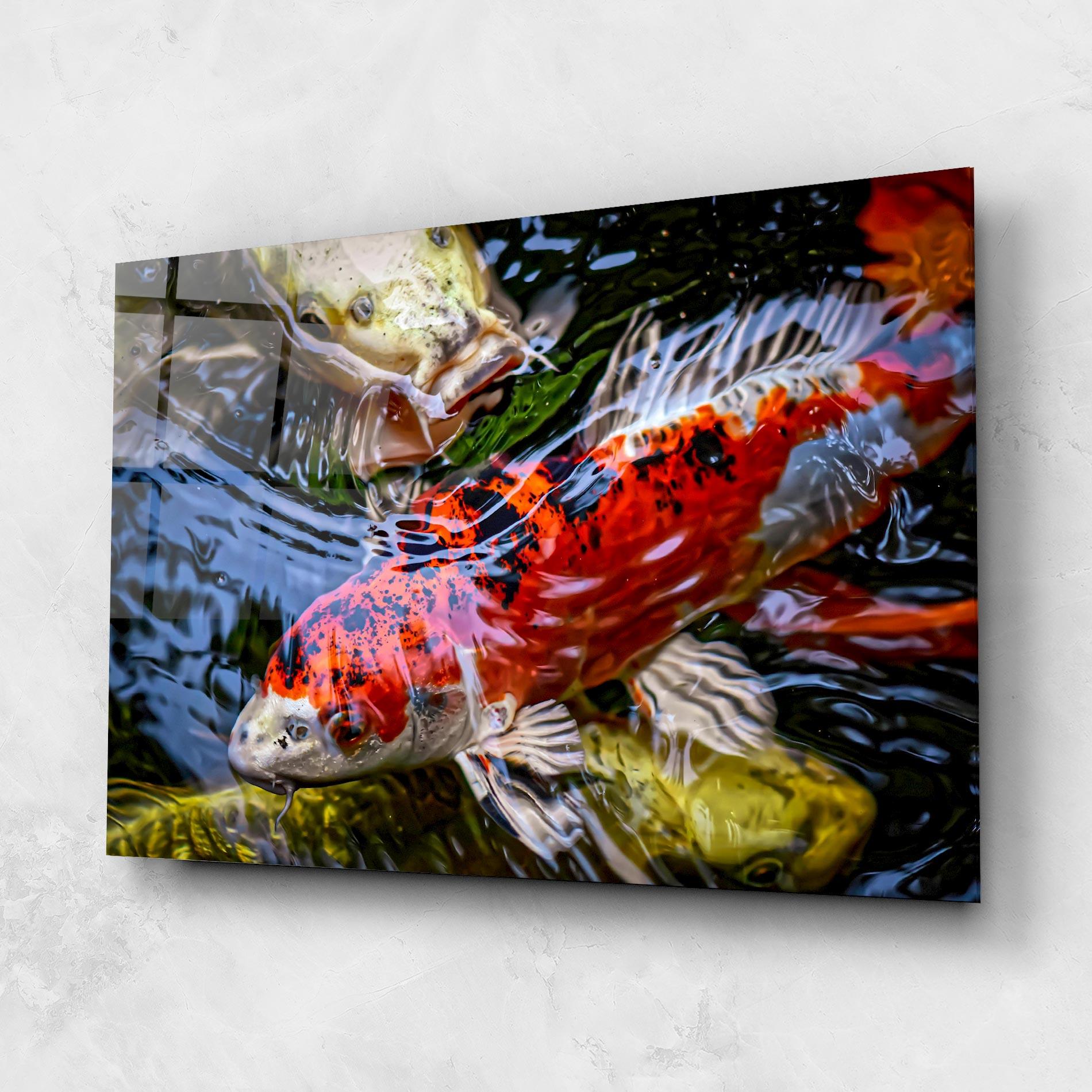 Glasbild Koi mockup 1