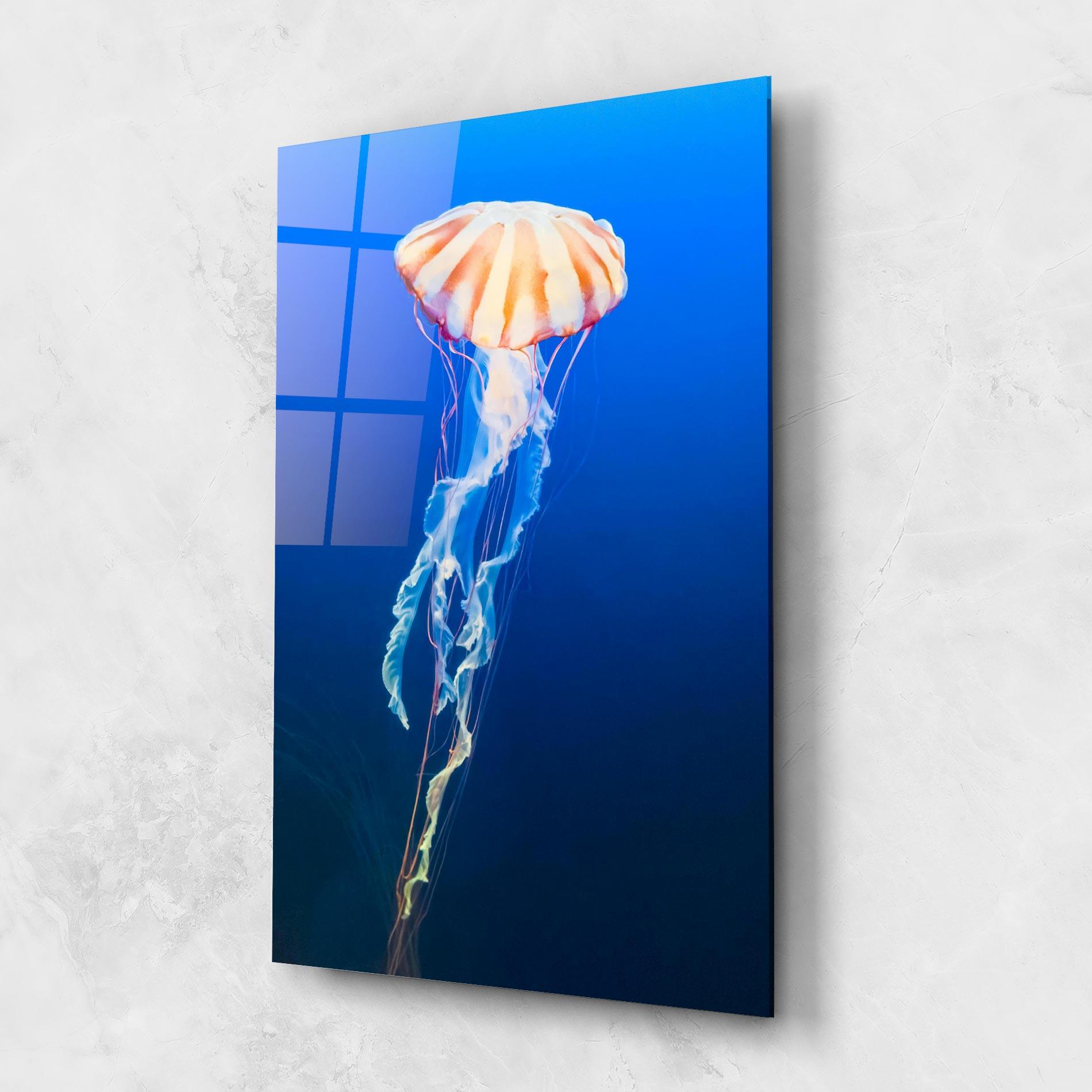 Glasbild Cream Jellyfish mockup 1