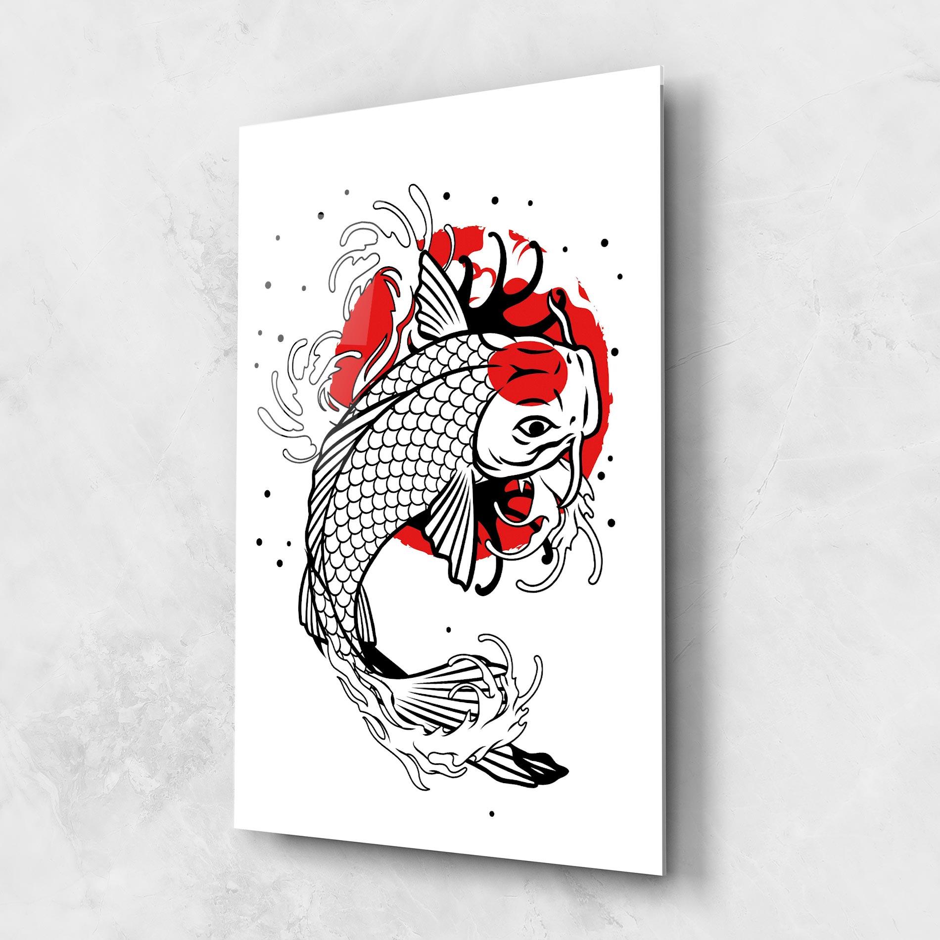 Glasbild Koi Design mockup 1