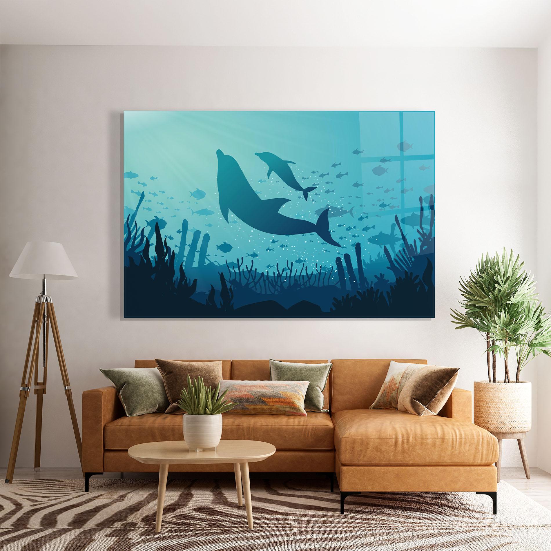 Glasbild Blue Ocean mockup 7