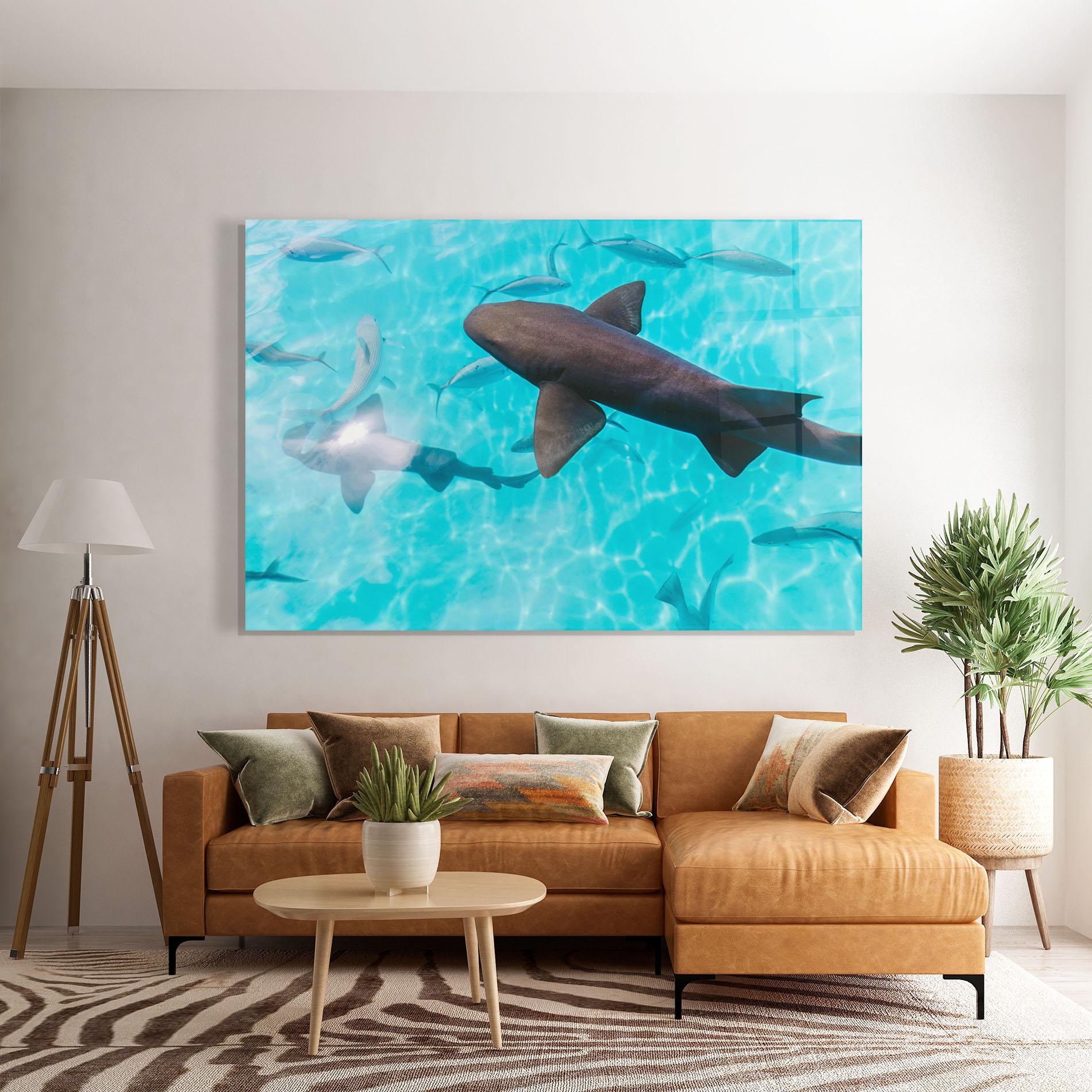 Glasbild Cute Shark mockup 7