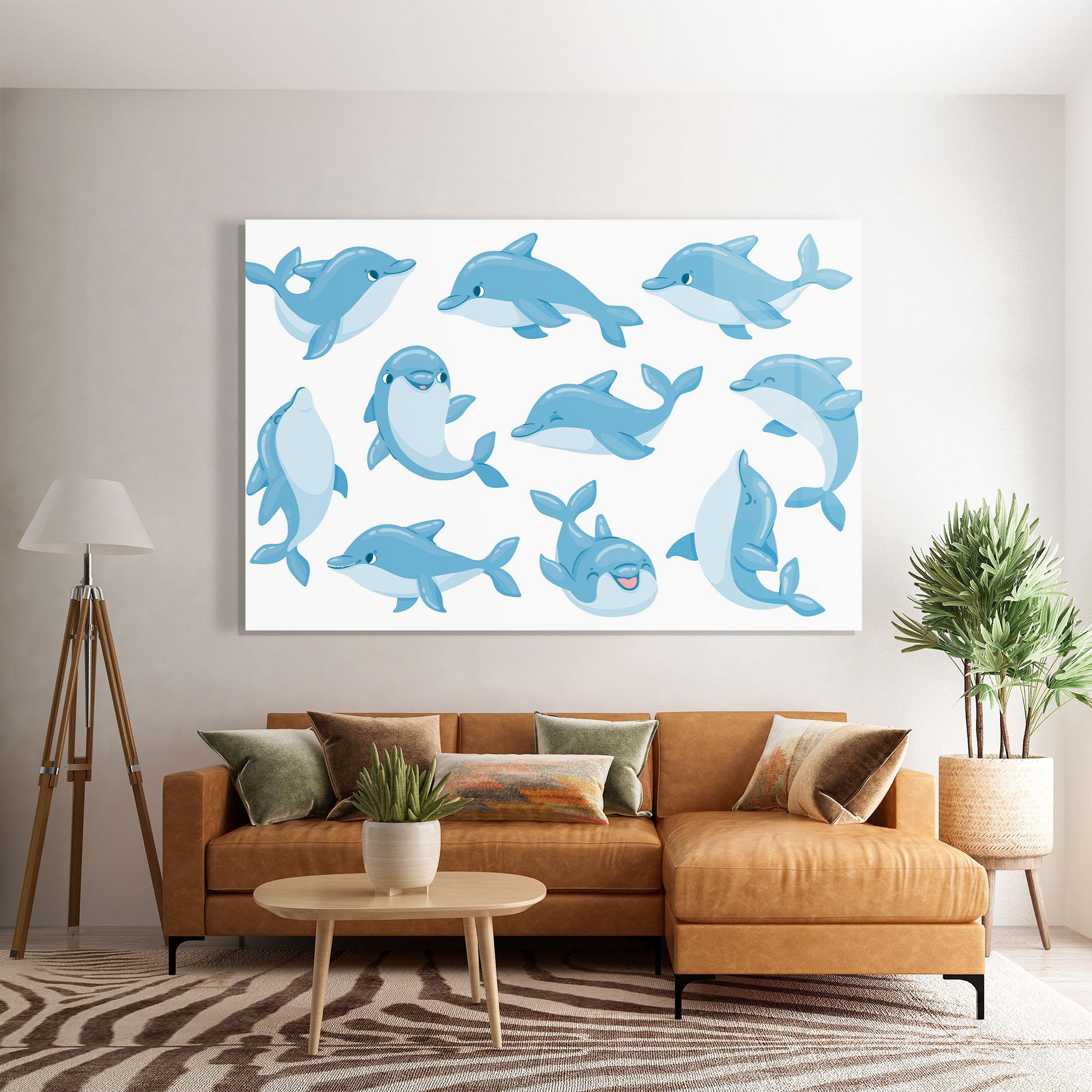 Glasbild Dolphin mockup 7