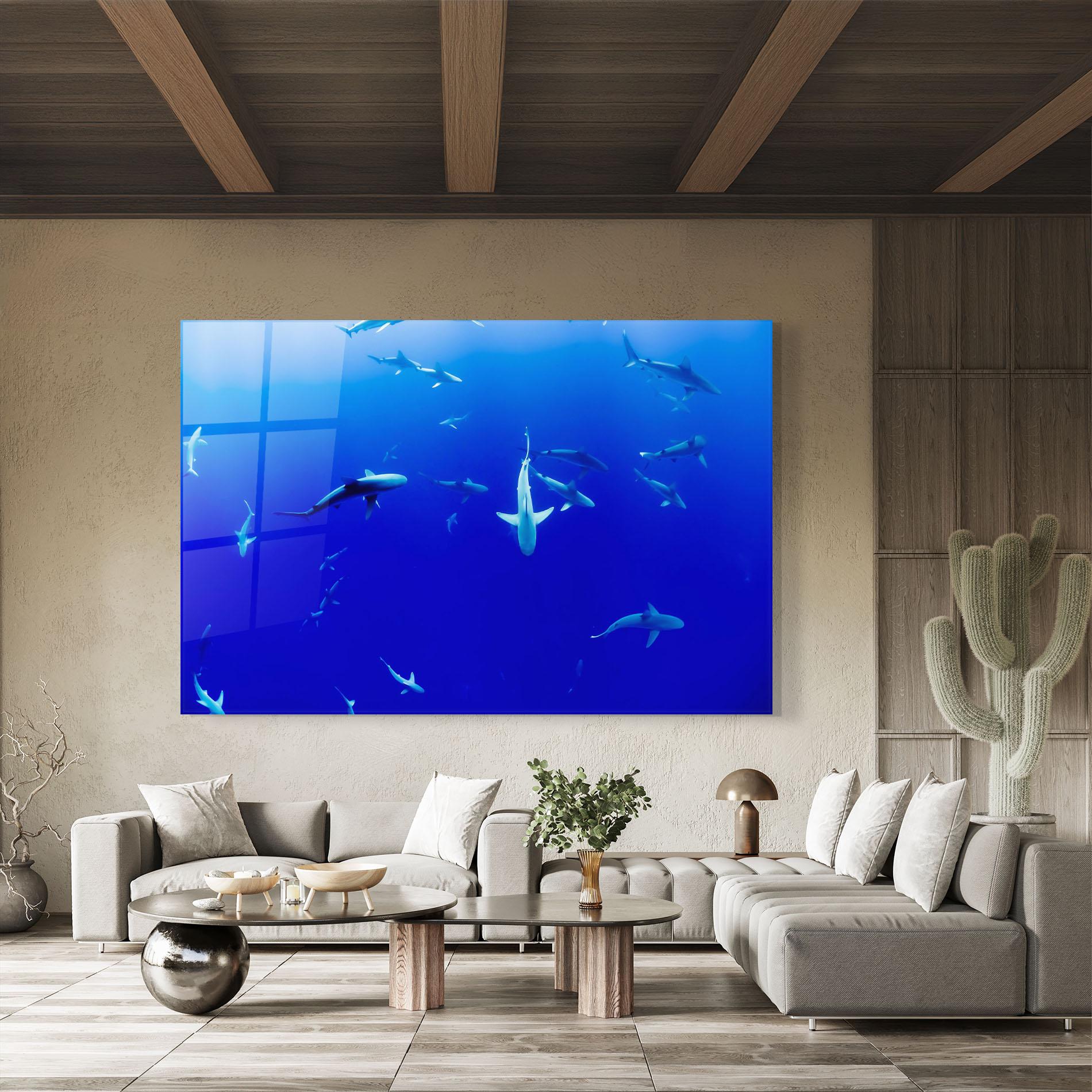 Glasbild Baby Sharks mockup 8
