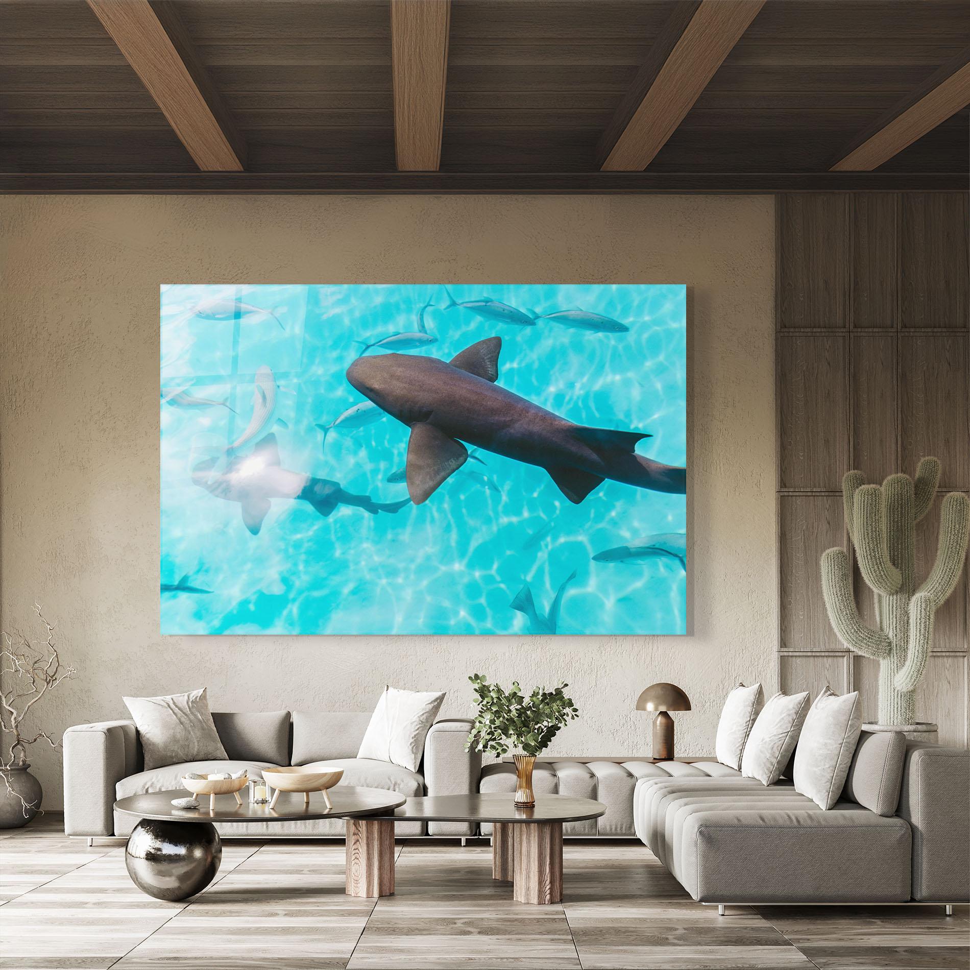 Glasbild Cute Shark mockup 8