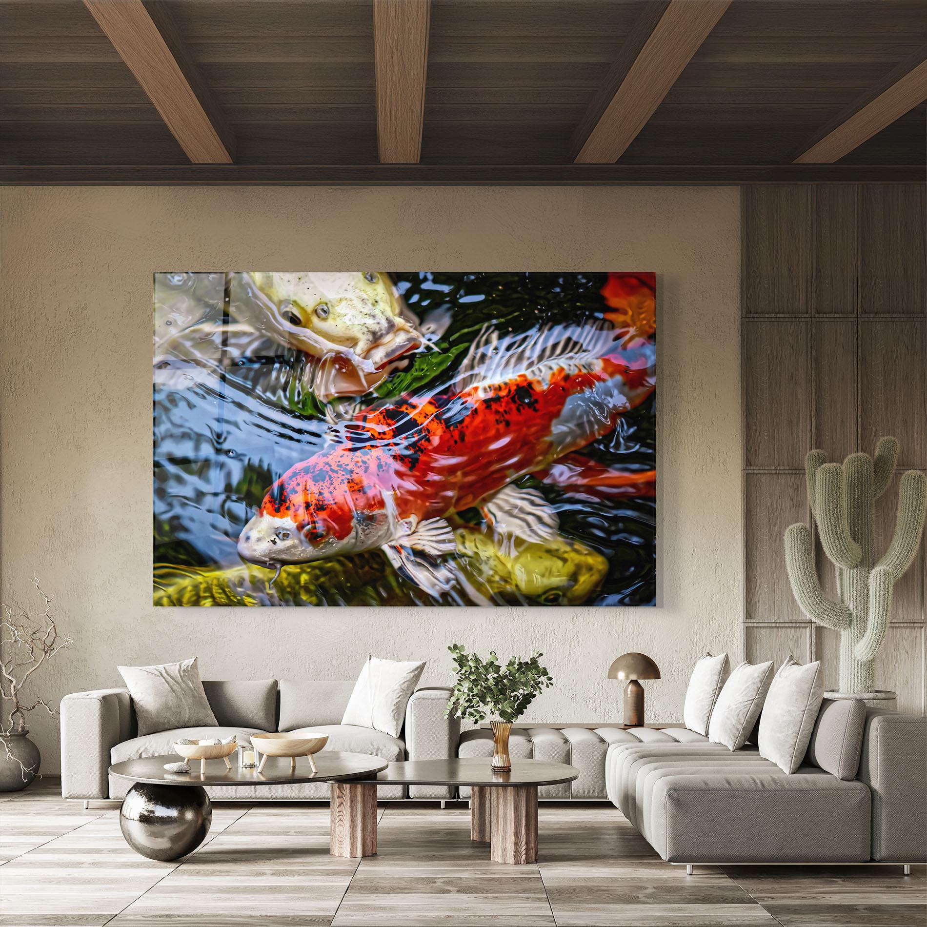 Glasbild Koi mockup 8