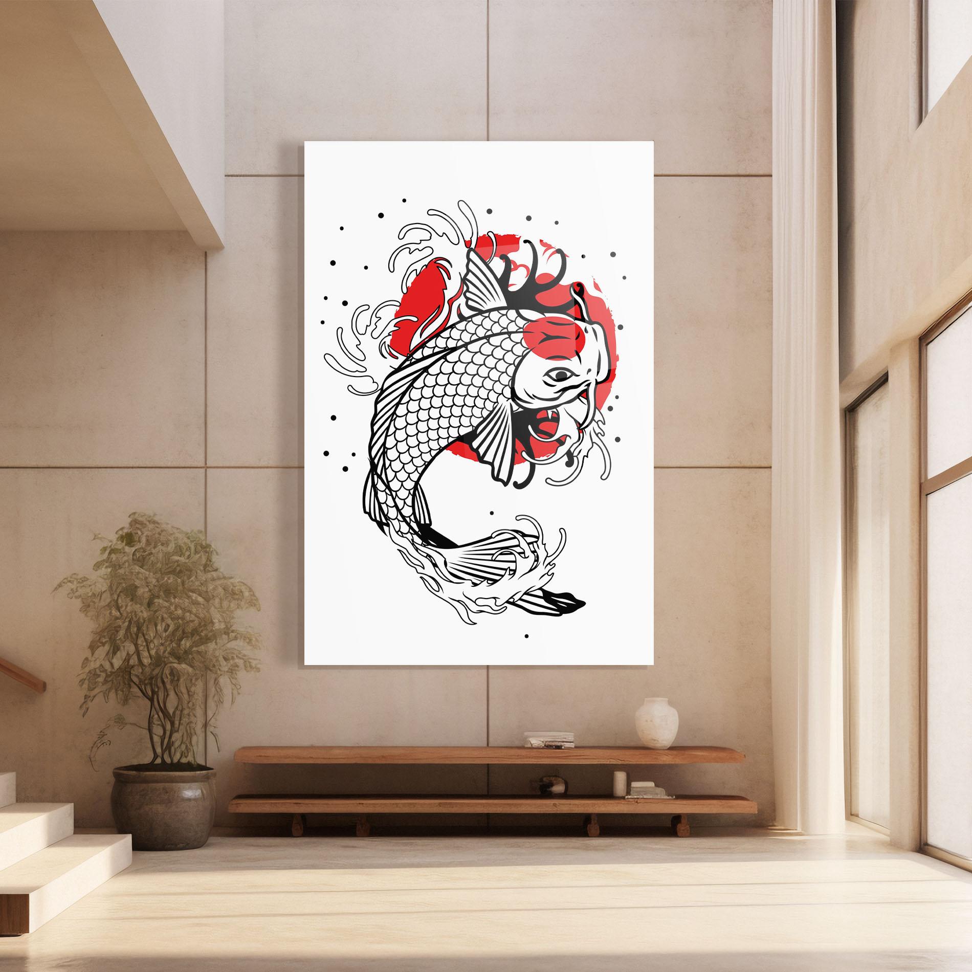 Glasbild Koi Design mockup 8