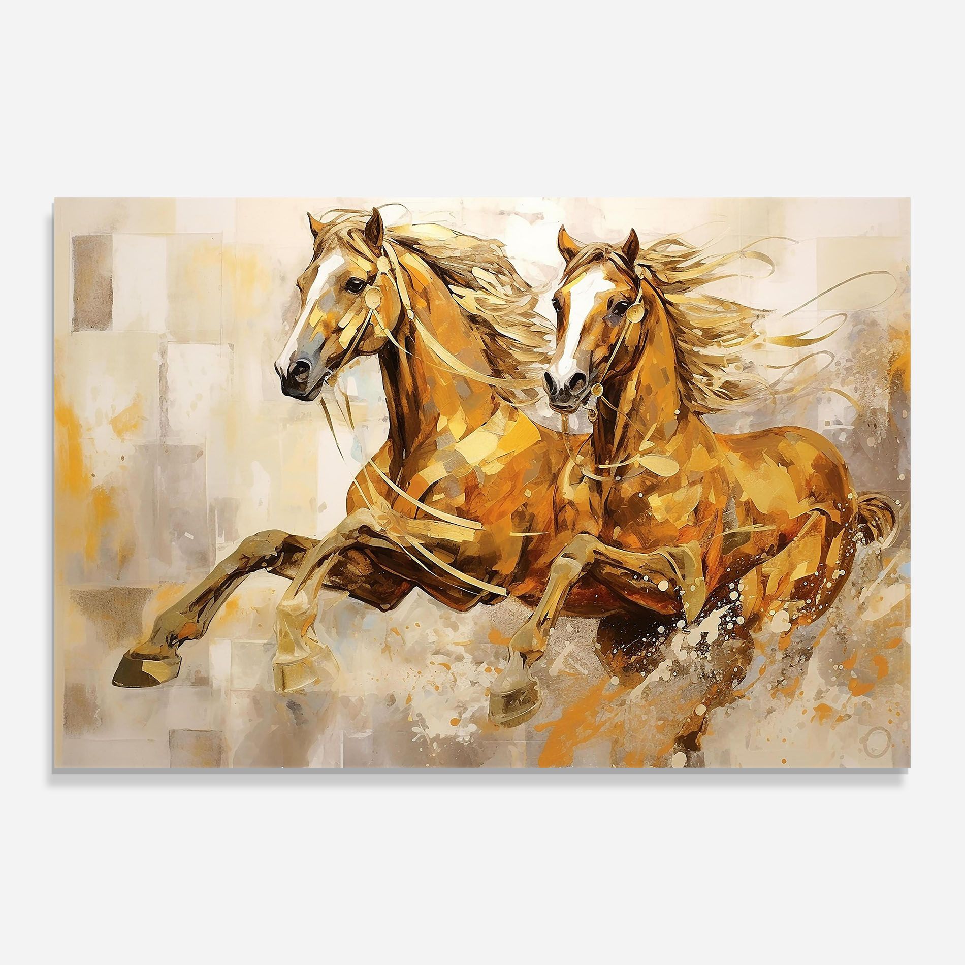 Light Brown Horses Running mockup 0