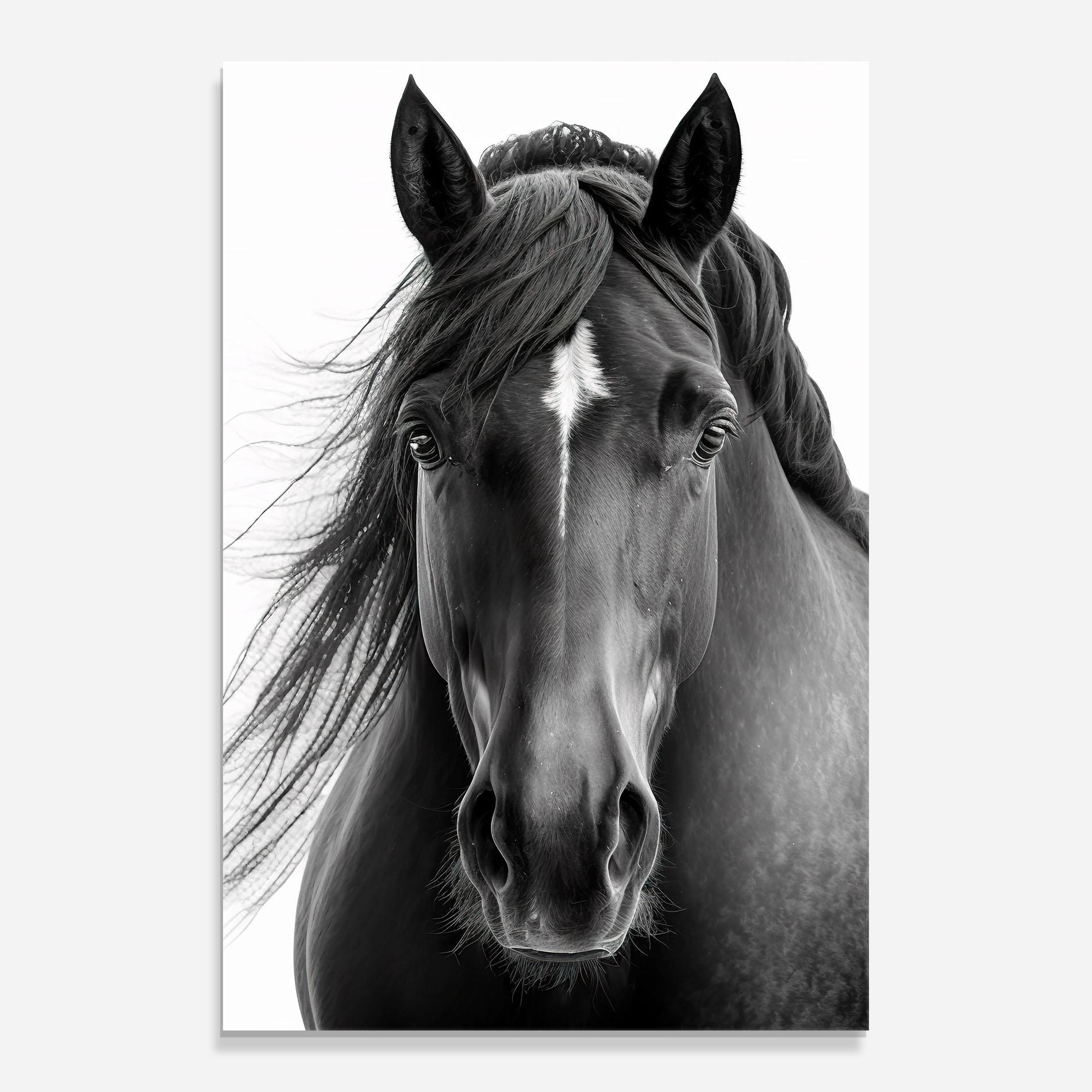 Glasbild Close Up Horse mockup 0