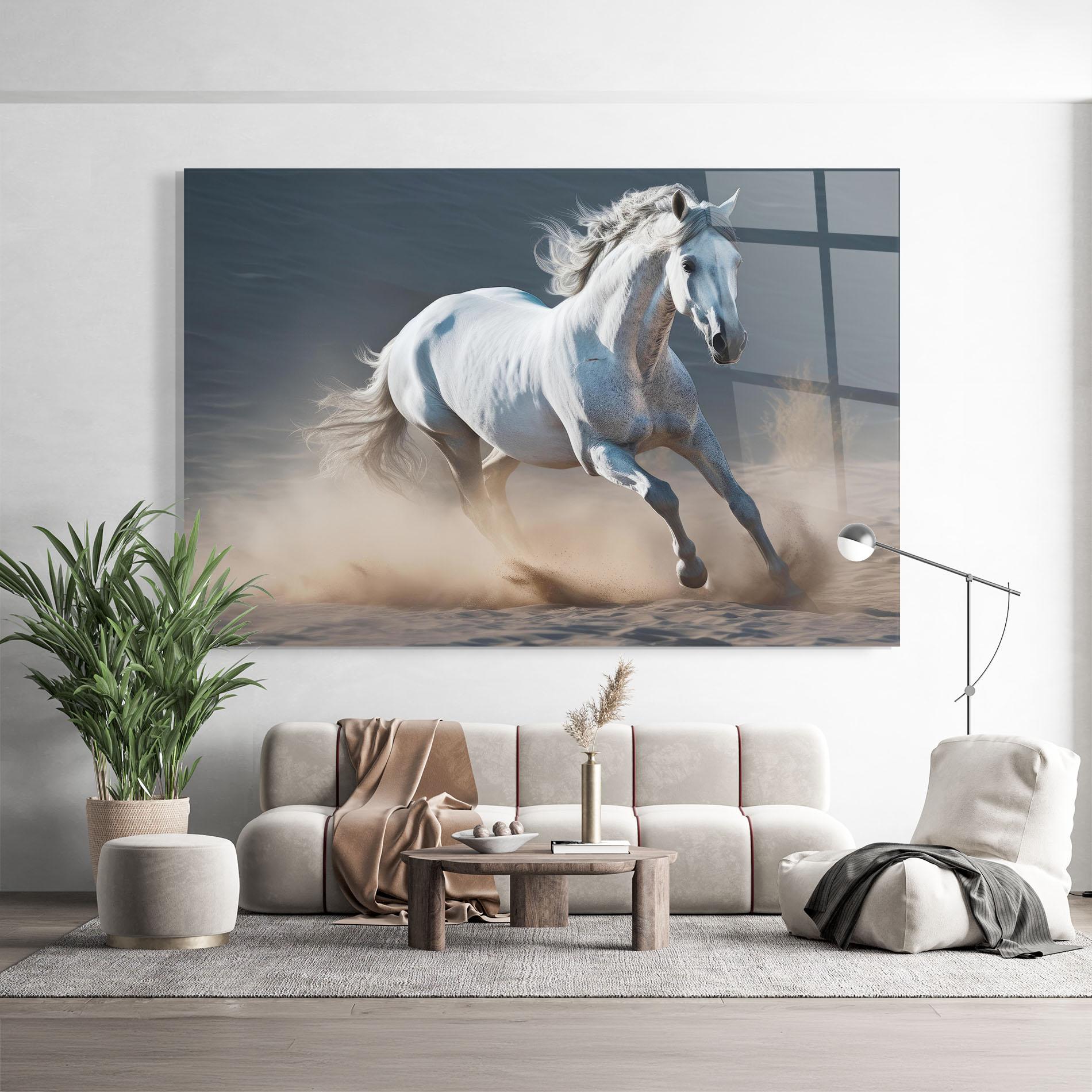 Glasbild Desert Horse mockup 9