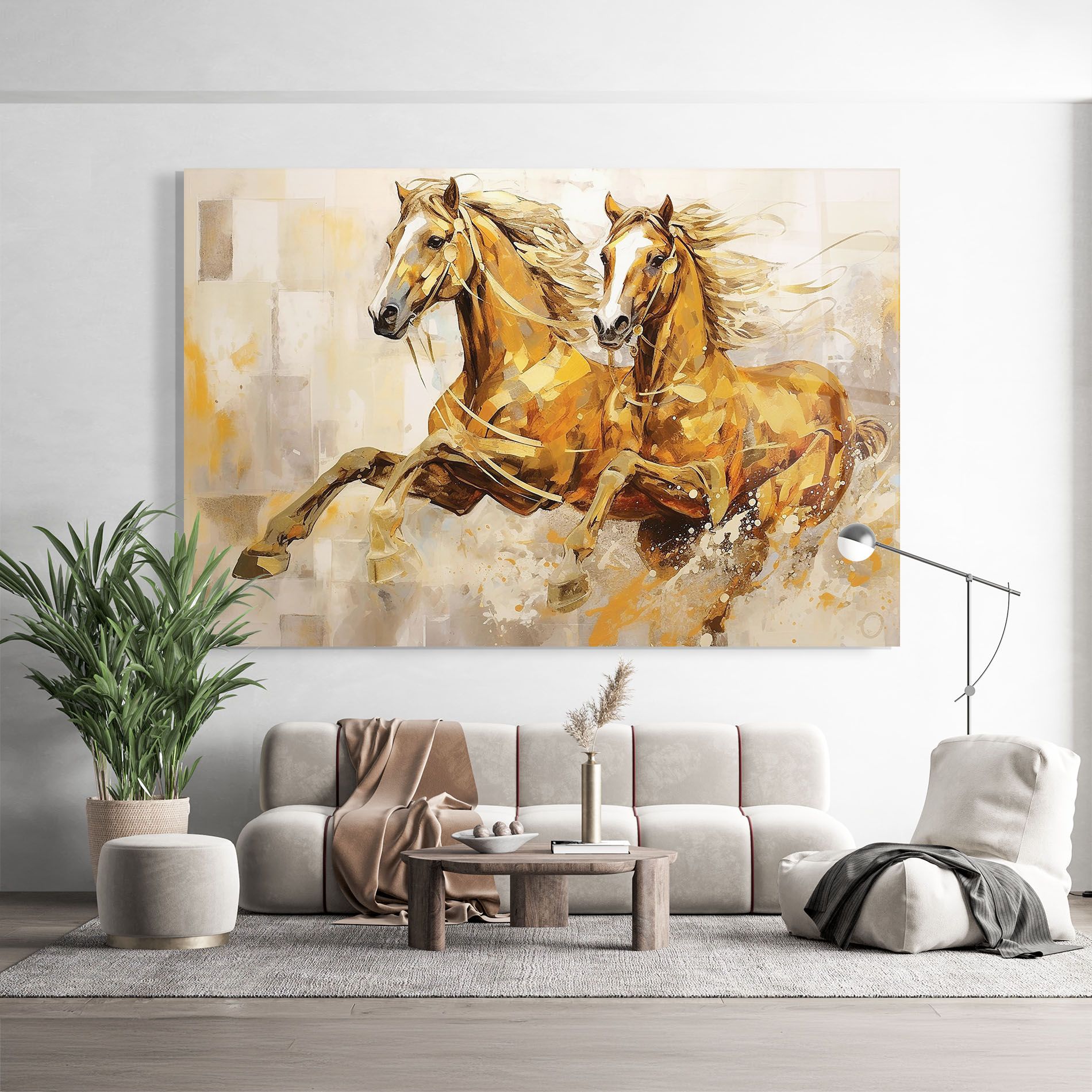 Light Brown Horses Running mockup 9