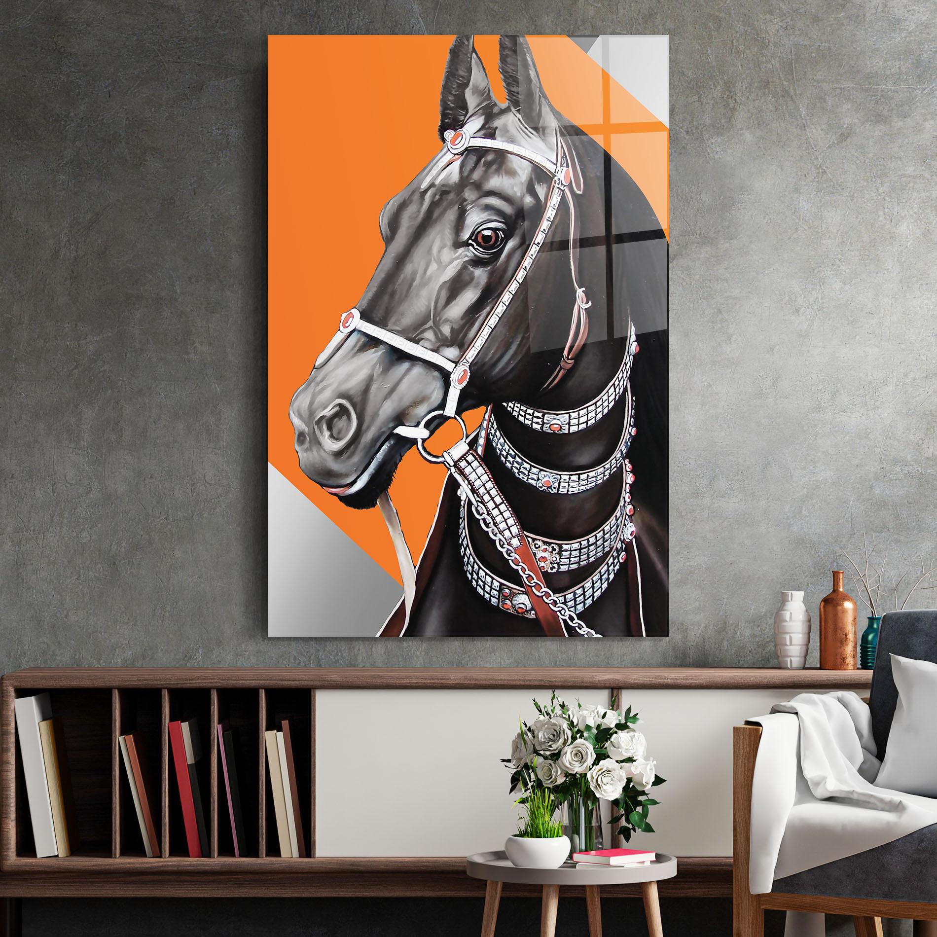 Glasbild Fashion Horse mockup 2