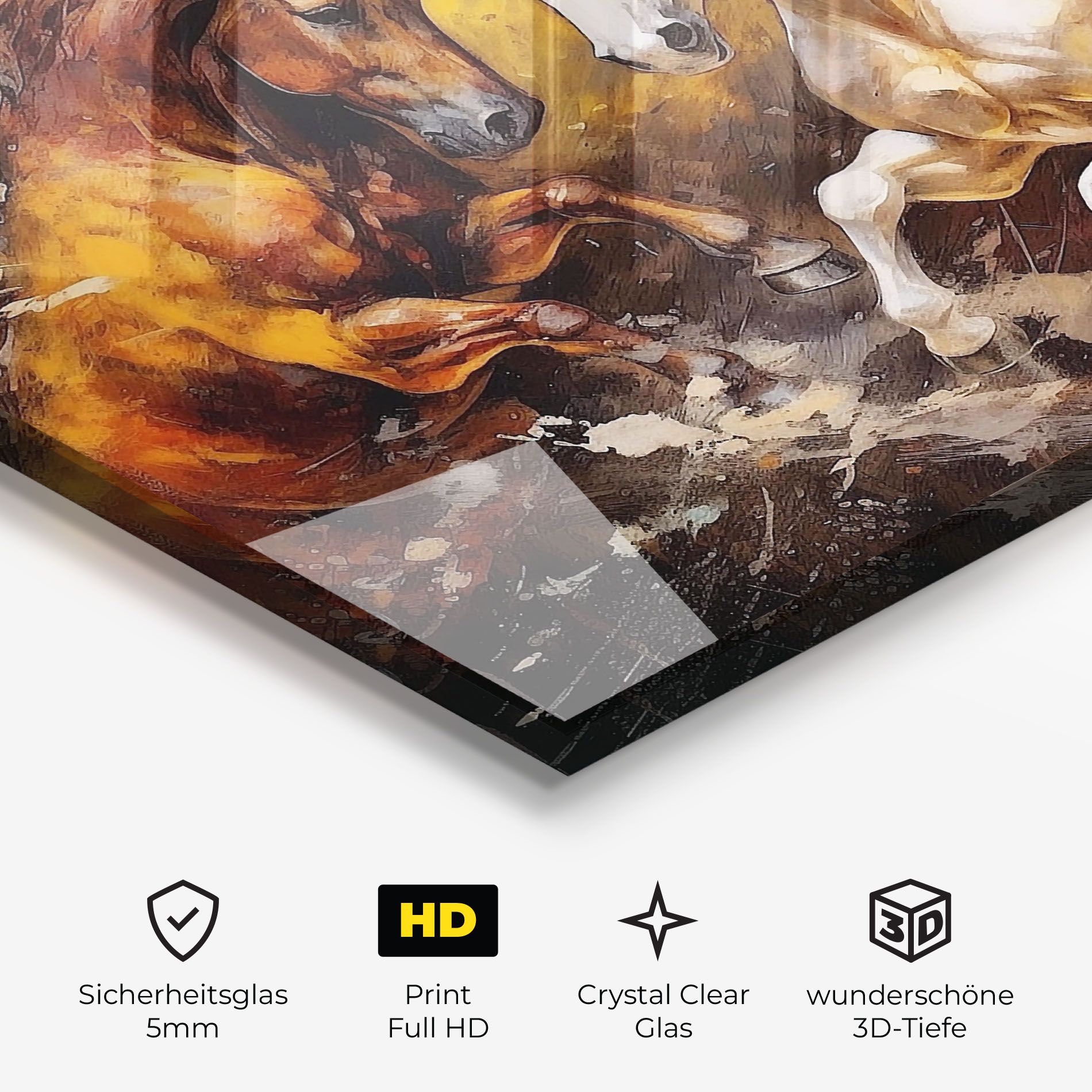 Brown White Horses mockup 3