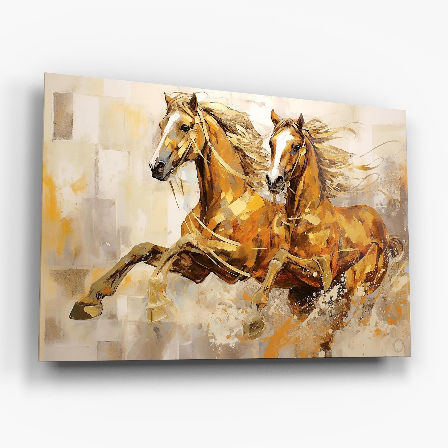 Light Brown Horses Running mockup 6
