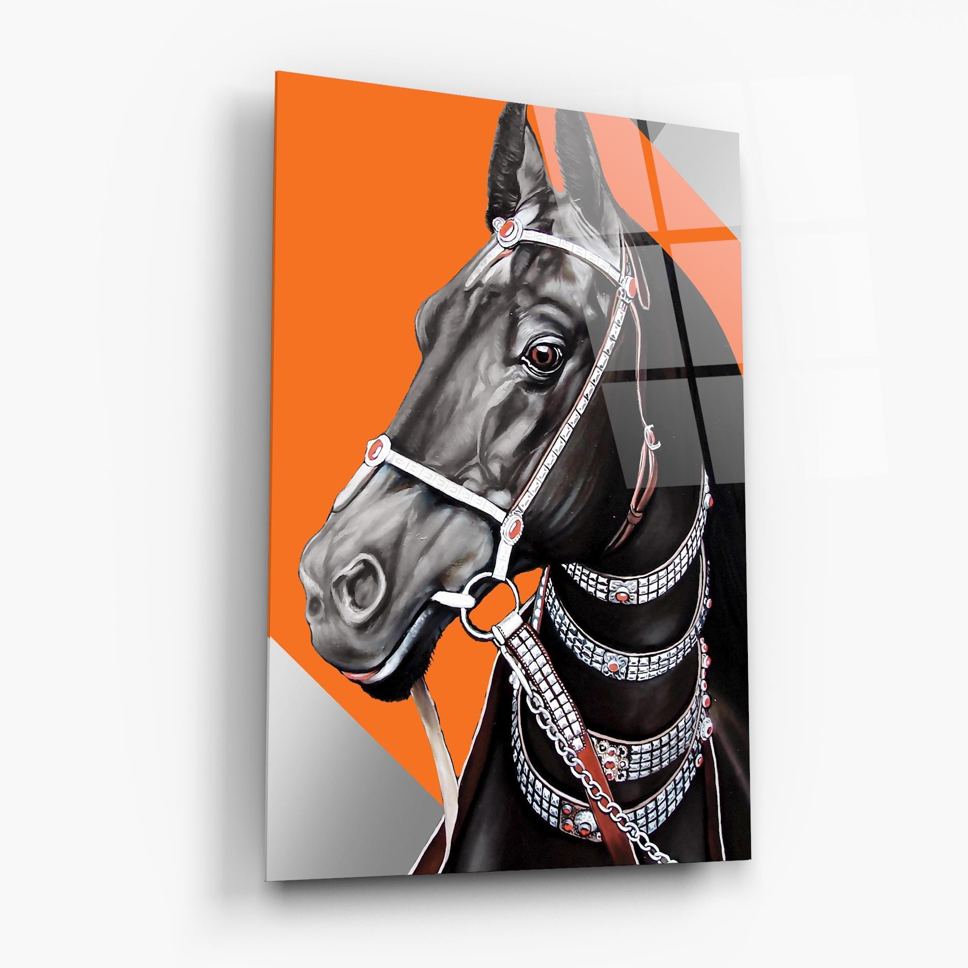 Glasbild Fashion Horse mockup 6