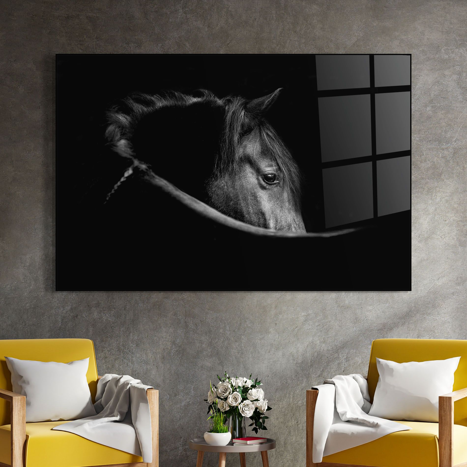 Black Horse Looking mockup 4