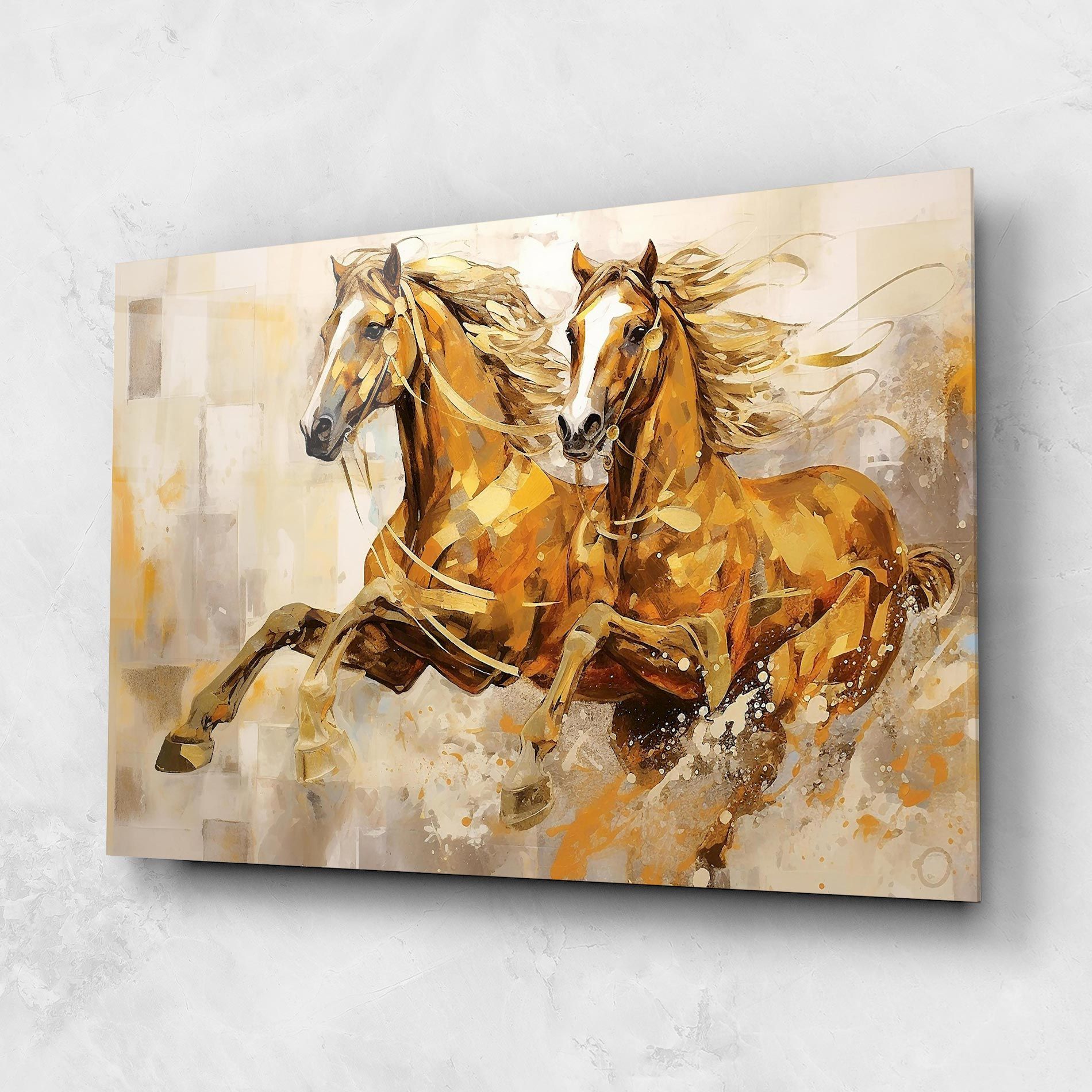 Light Brown Horses Running mockup 1