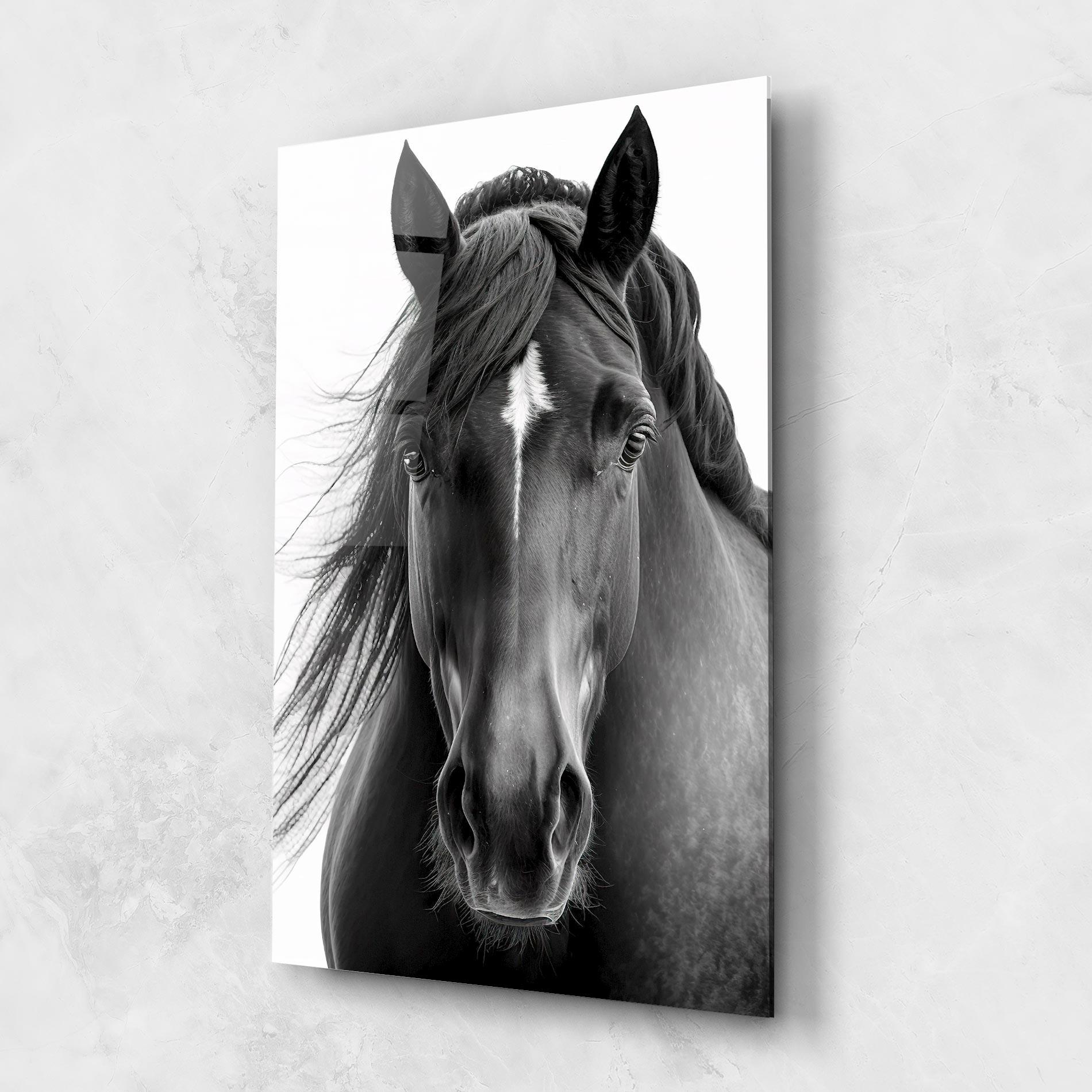 Glasbild Close Up Horse mockup 1
