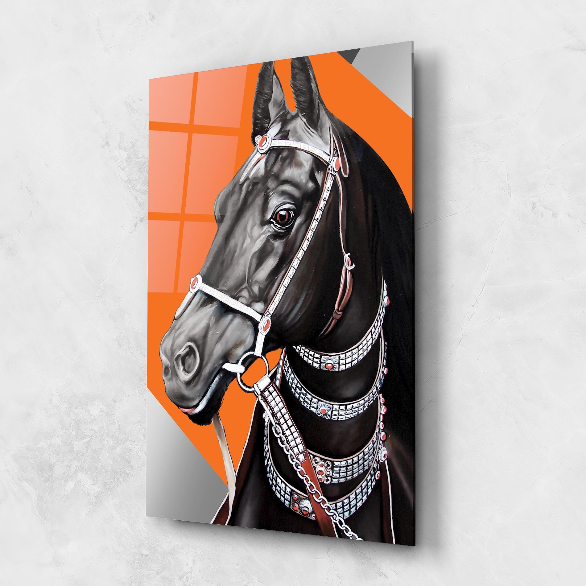 Glasbild Fashion Horse mockup 1