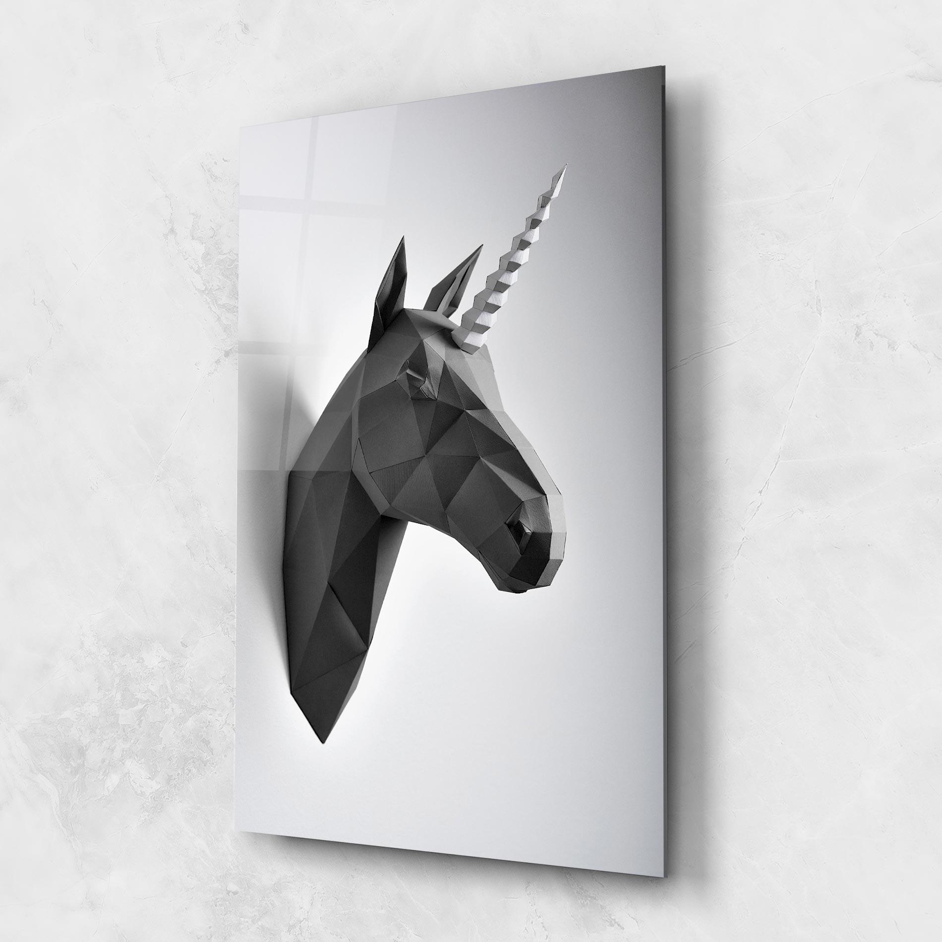 Glasbild Geometrical Unicorn mockup 1