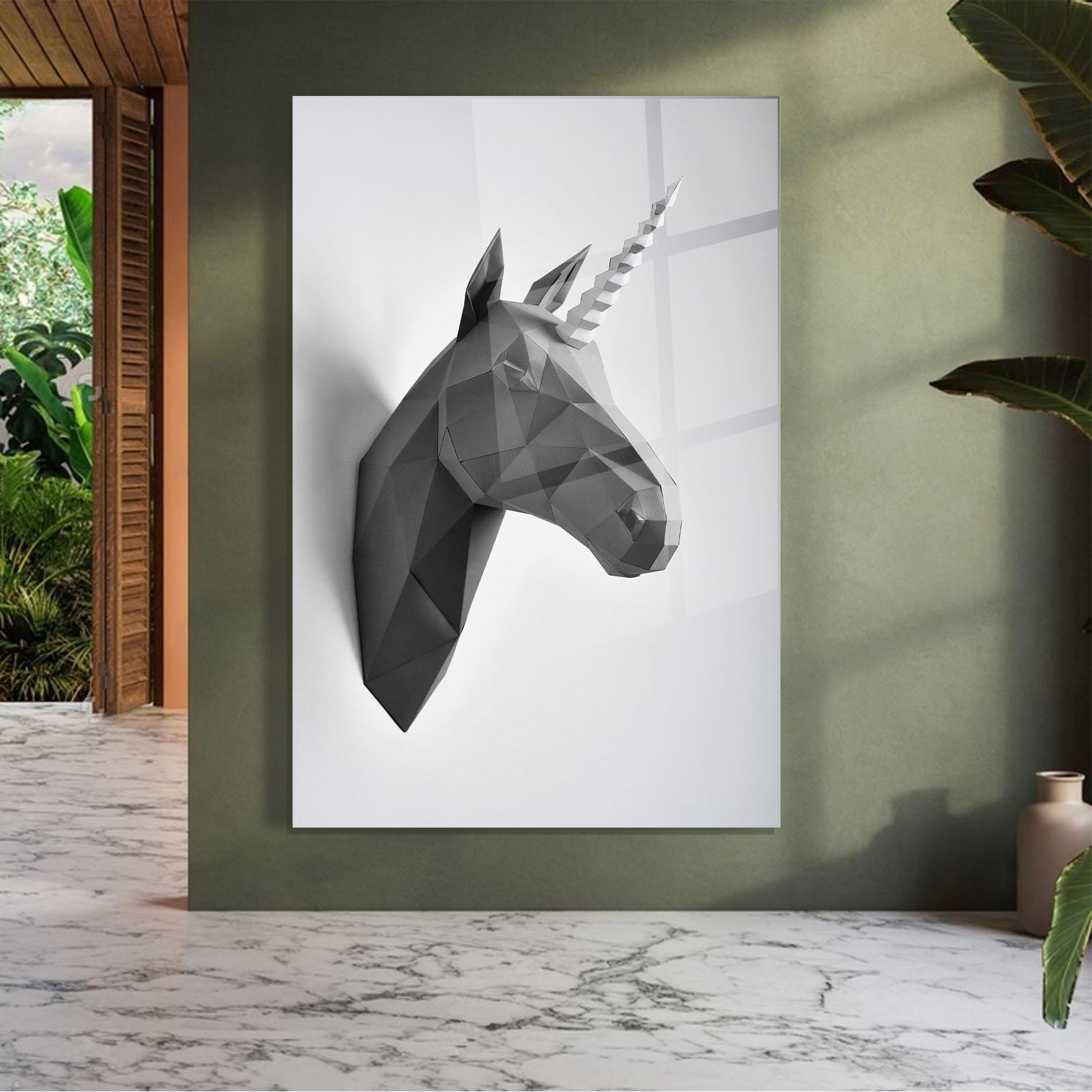 Glasbild Geometrical Unicorn mockup 7
