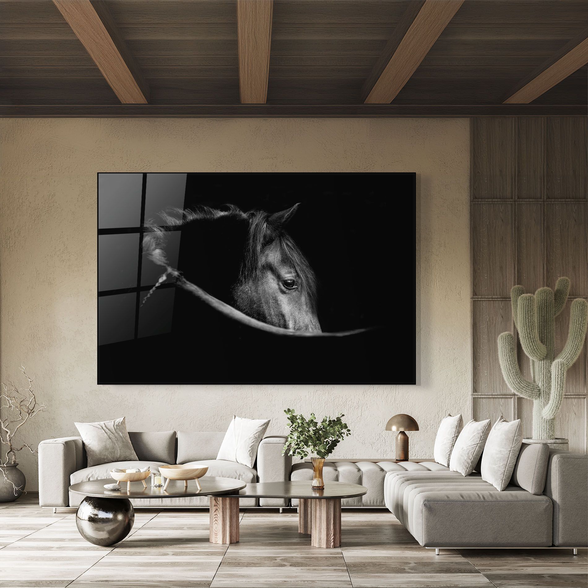 Black Horse Looking mockup 8
