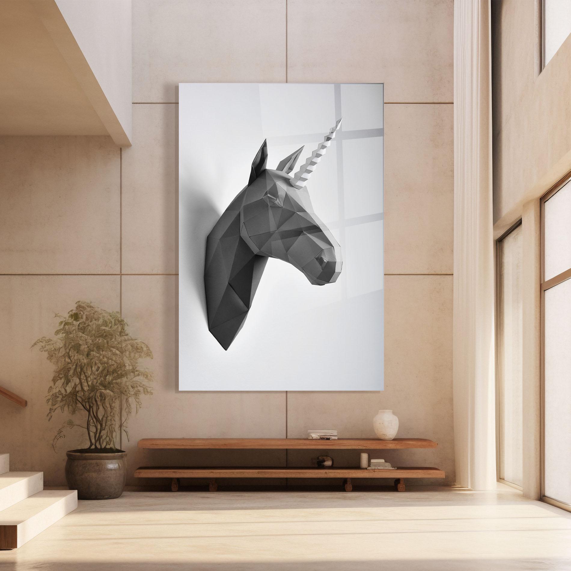 Glasbild Geometrical Unicorn mockup 8