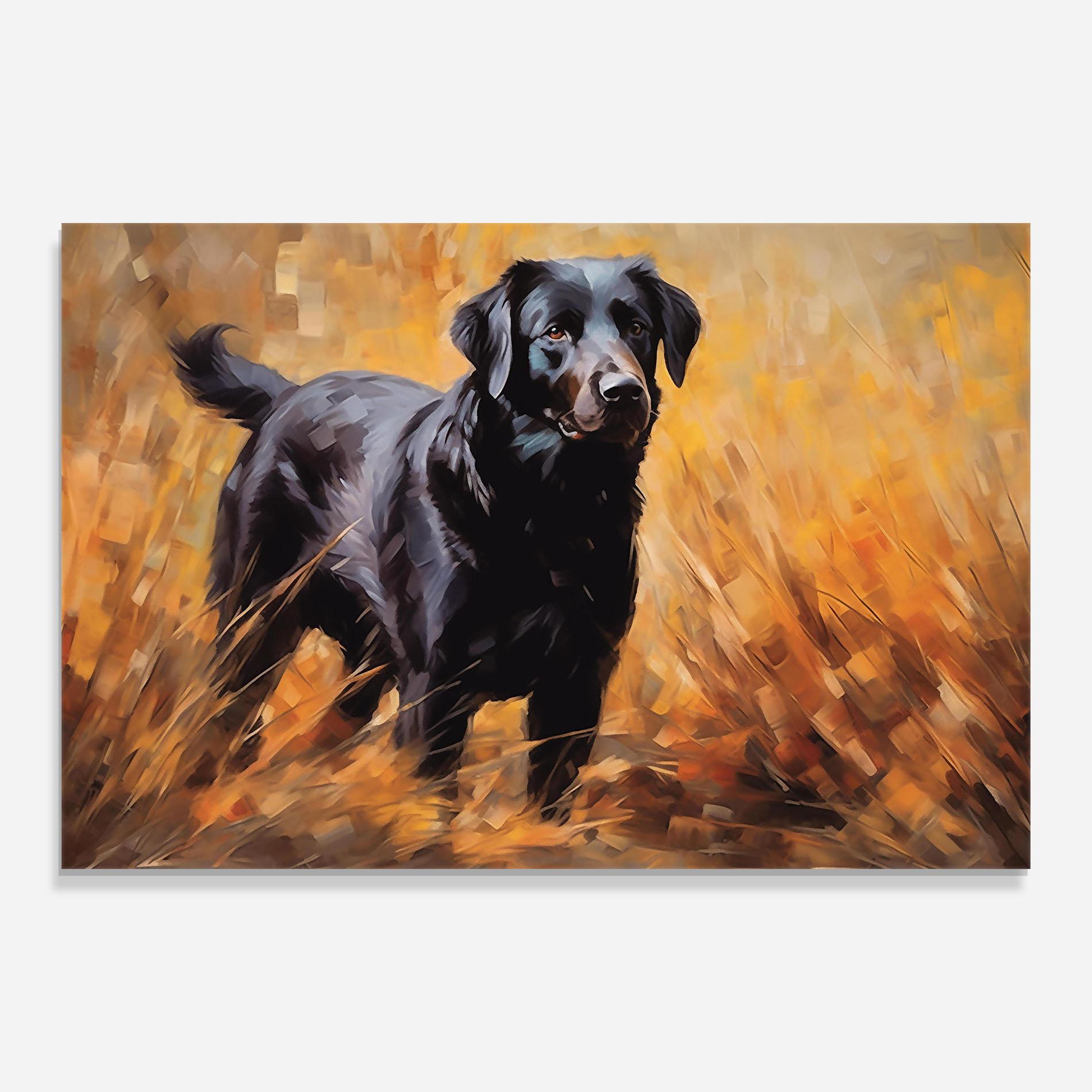 Glasbild Black Pretty Dog mockup 0